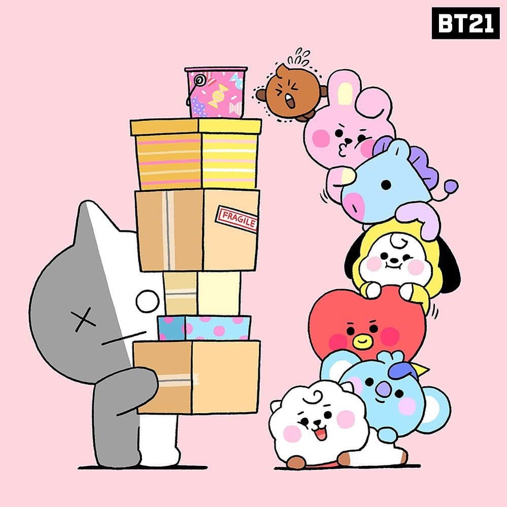 BT21 Stars of tomorrow, UNIVERSTAR!さんのインスタグラム写真 - (BT21 Stars of tomorrow, UNIVERSTAR!Instagram)「Built from teamwork, determination, can of candy, ...is the tower of BABY! 🍬 ⠀ #Full #of #presents #BT21BABY #BT21 #cute #character #cutecharacter #drawing #cutedrawing #illustration #cutie #cutebaby #uwu #cuteart #smol」3月25日 18時00分 - bt21_official