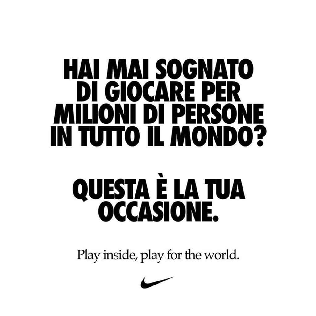 ダニロ・カタルディのインスタグラム：「Now more than ever, we are one team. #playinside #playfortheworld」