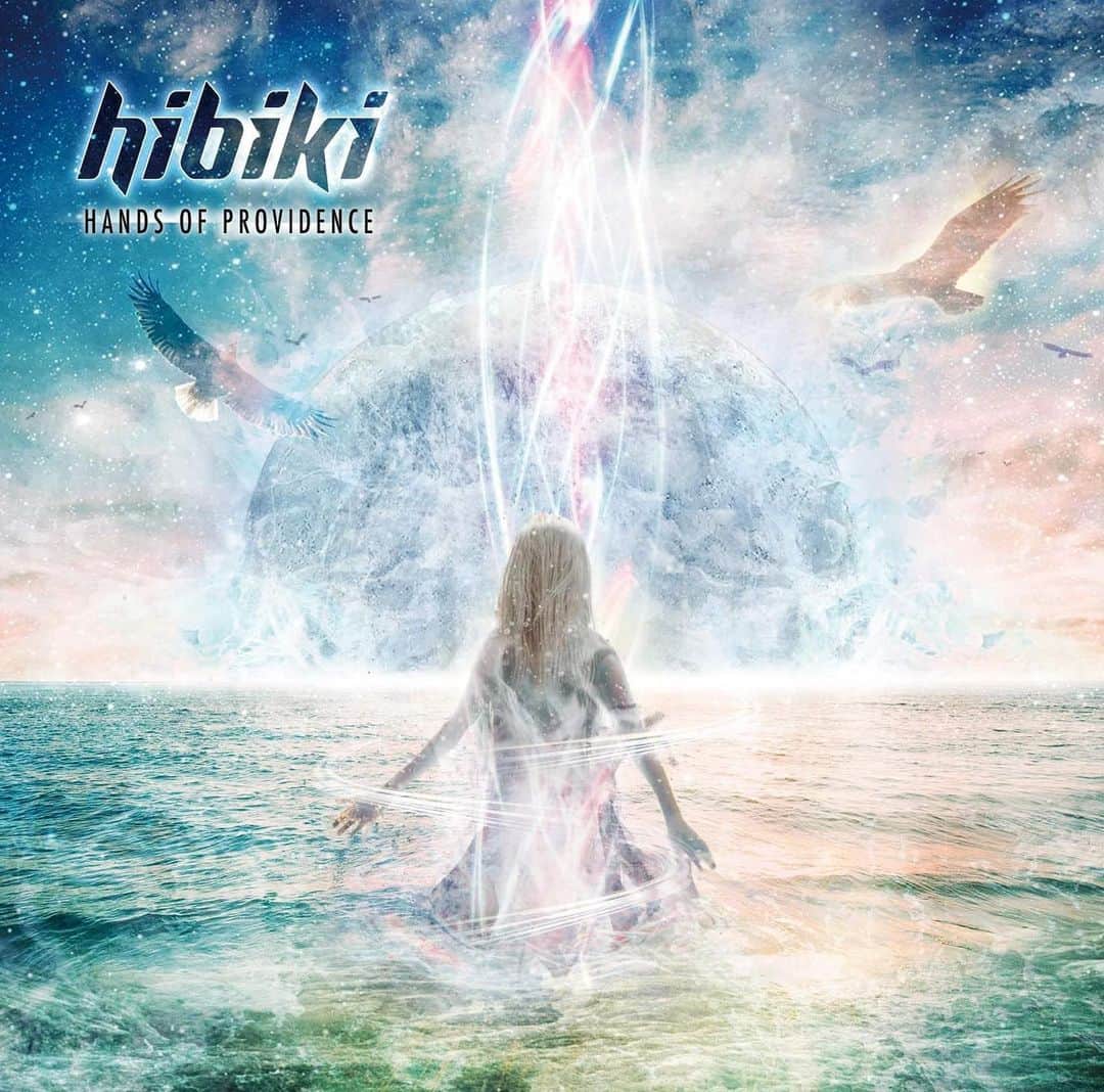 Kyrieのインスタグラム：「さておき、今日はhibikiのソロアルバム、"Hands of Providence"の発売日。  録音の他、MV、特典用アナザートラックの演奏にも参加させて頂きました。」