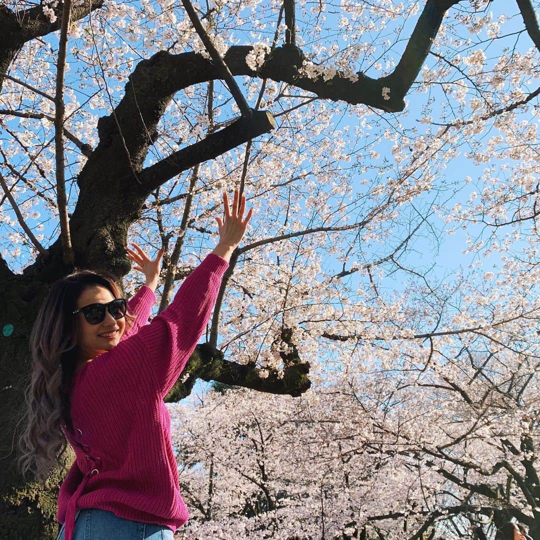 ゆきぽよさんのインスタグラム写真 - (ゆきぽよInstagram)「春が来たね〜🌸. . . 大好きな桜( ¨̮ )🌸. . . #桜 #目黒川 #代々木公園 #cherryblossom」3月25日 23時42分 - poyo_ngy