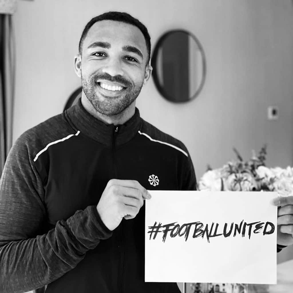 カラム・ウィルソンのインスタグラム：「In this difficult period let's unite and support our local charities and communities who need our help the most. I'm backing the #FootballUnited campaign, fundraising for the @national_emergencies_trust_ to provide help where it's needed. Please donate if you can at the link in my bio. Thank you. I invite @juniorstanislas , @harrymaguire93 and  @madders to unite.」