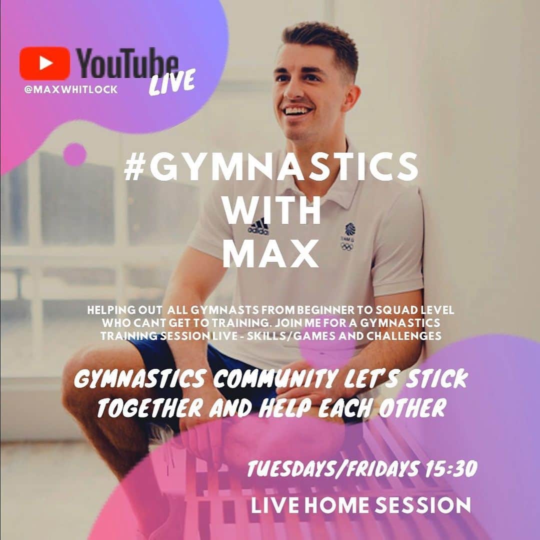 マックス・ウィットロックさんのインスタグラム写真 - (マックス・ウィットロックInstagram)「‪EXCITING ANNOUNCEMENT!! #GymnasticsWithMax to all gymnasts from beginner to squad who are missing gymnastics training come and join a live session with me!! Please retweet & share, tag your gym friends! Gymnastics community let come together 🤸‍♂️‬ #gymnastics #gymnast」3月26日 6時28分 - maxwhitlock