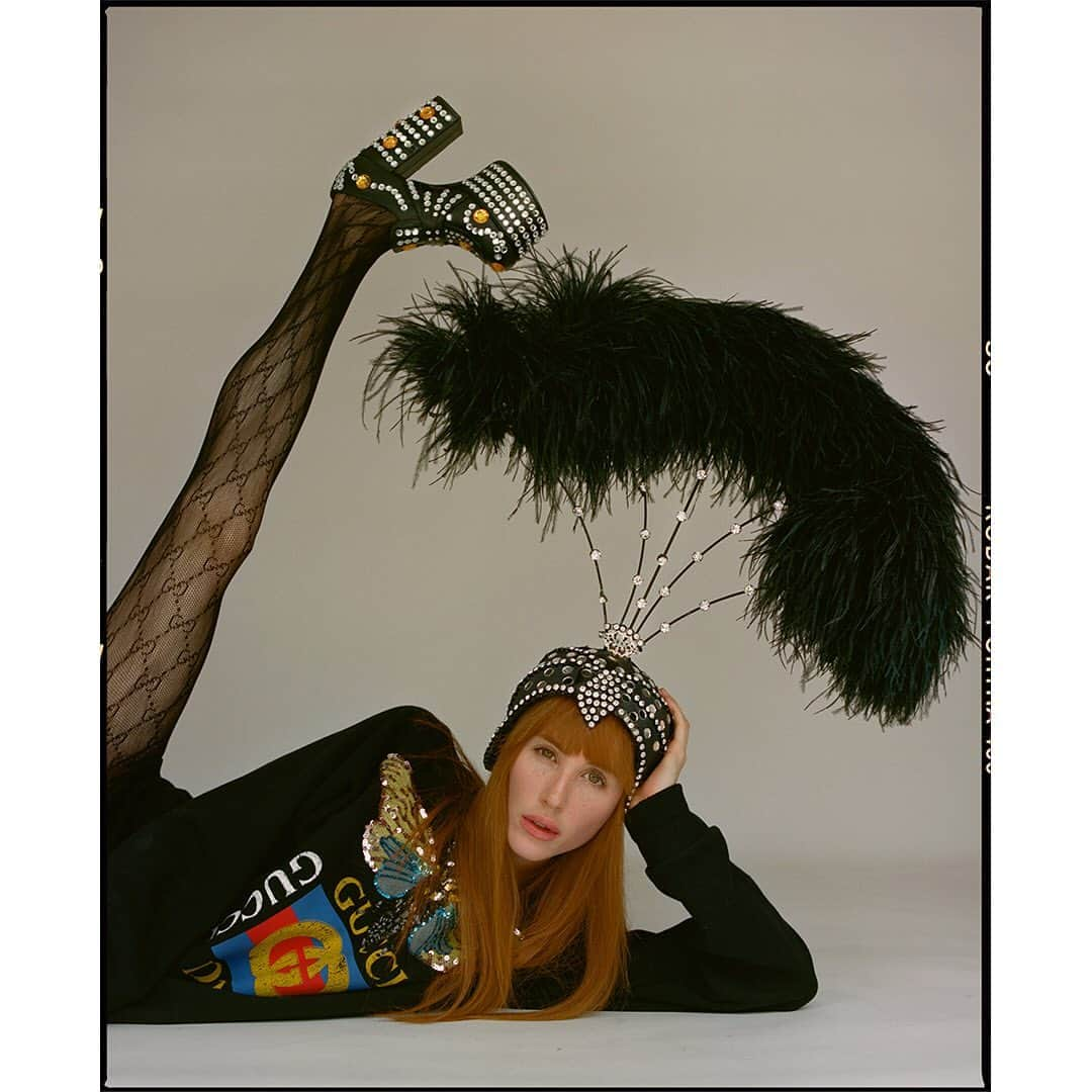 Faith Picozziのインスタグラム：「Gucci Show 1️⃣ @gucci @alessandro_michele 📸 @filip.milenkovic 👗🎨 @faithpicozzicreative @filipandfaith 💥 #gucci #redhead #model #fashion #style #film #120film #mediumformat」