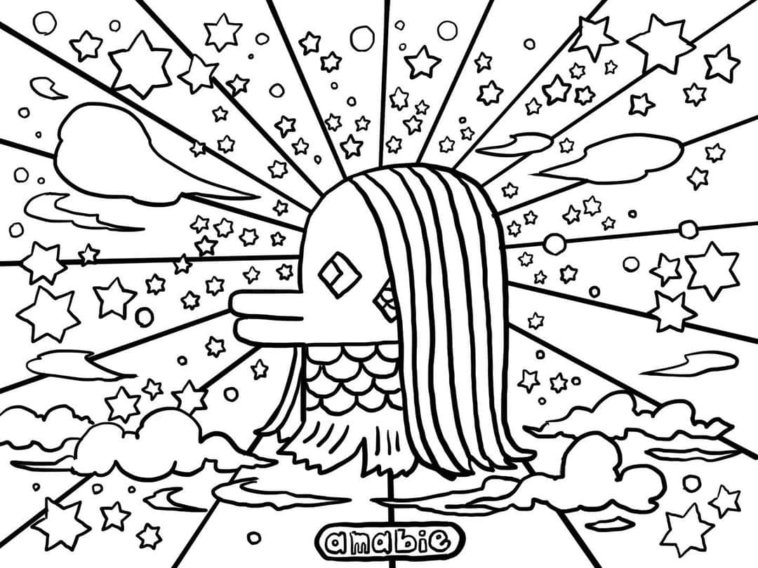 青木俊直さんのインスタグラム写真 青木俊直instagram ピーターマックス風アマビエ塗り絵 アマビエ 塗り絵 Petermax 3月26日 14時27分 Aoki818