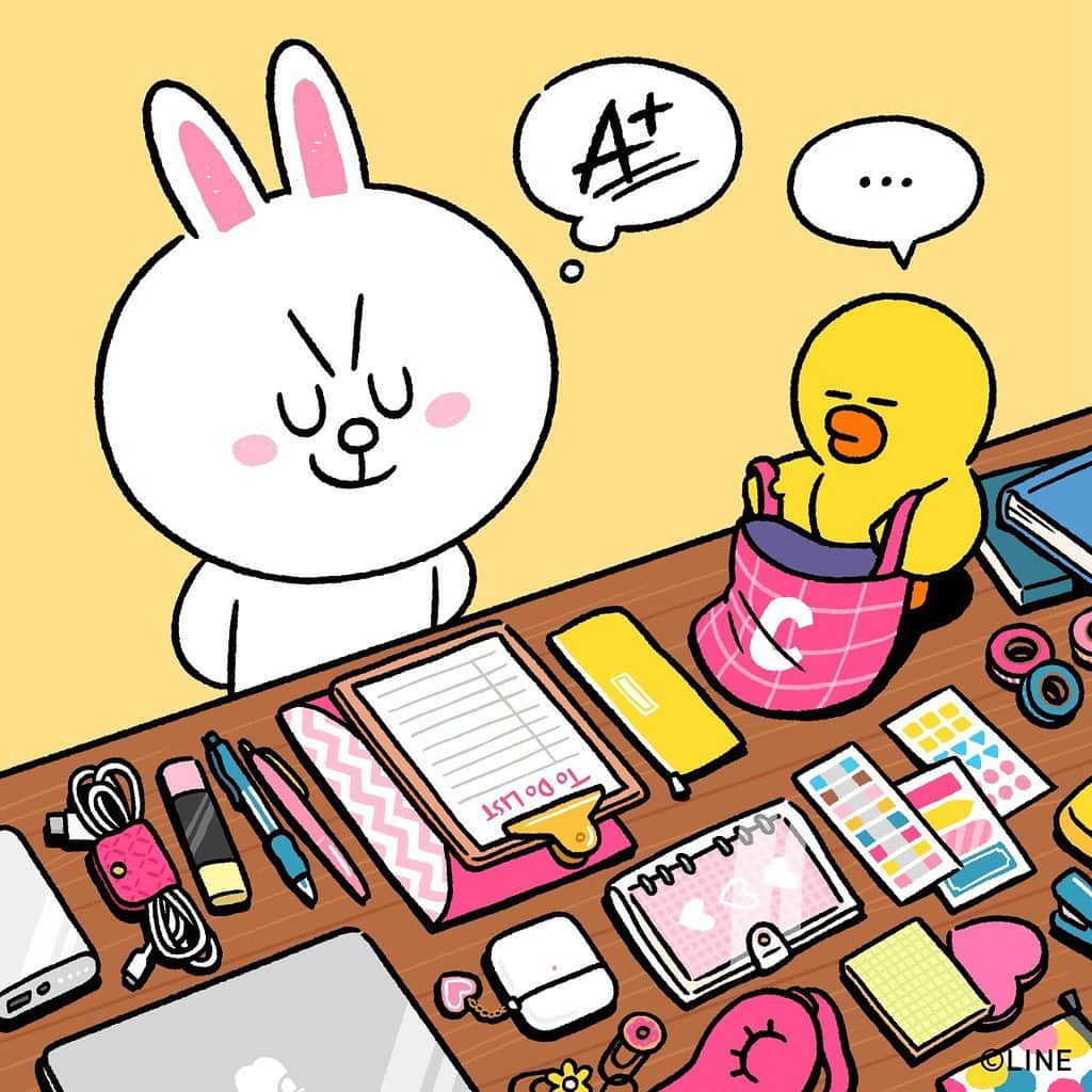 LINE FRIENDSさんのインスタグラム写真 - (LINE FRIENDSInstagram)「You see, grades depend on utensils. 🤓 ⠀ #AllSet #SchoolItems #SchoolMood #CONY #SALLY #LINEFRIENDS」3月26日 15時00分 - linefriends