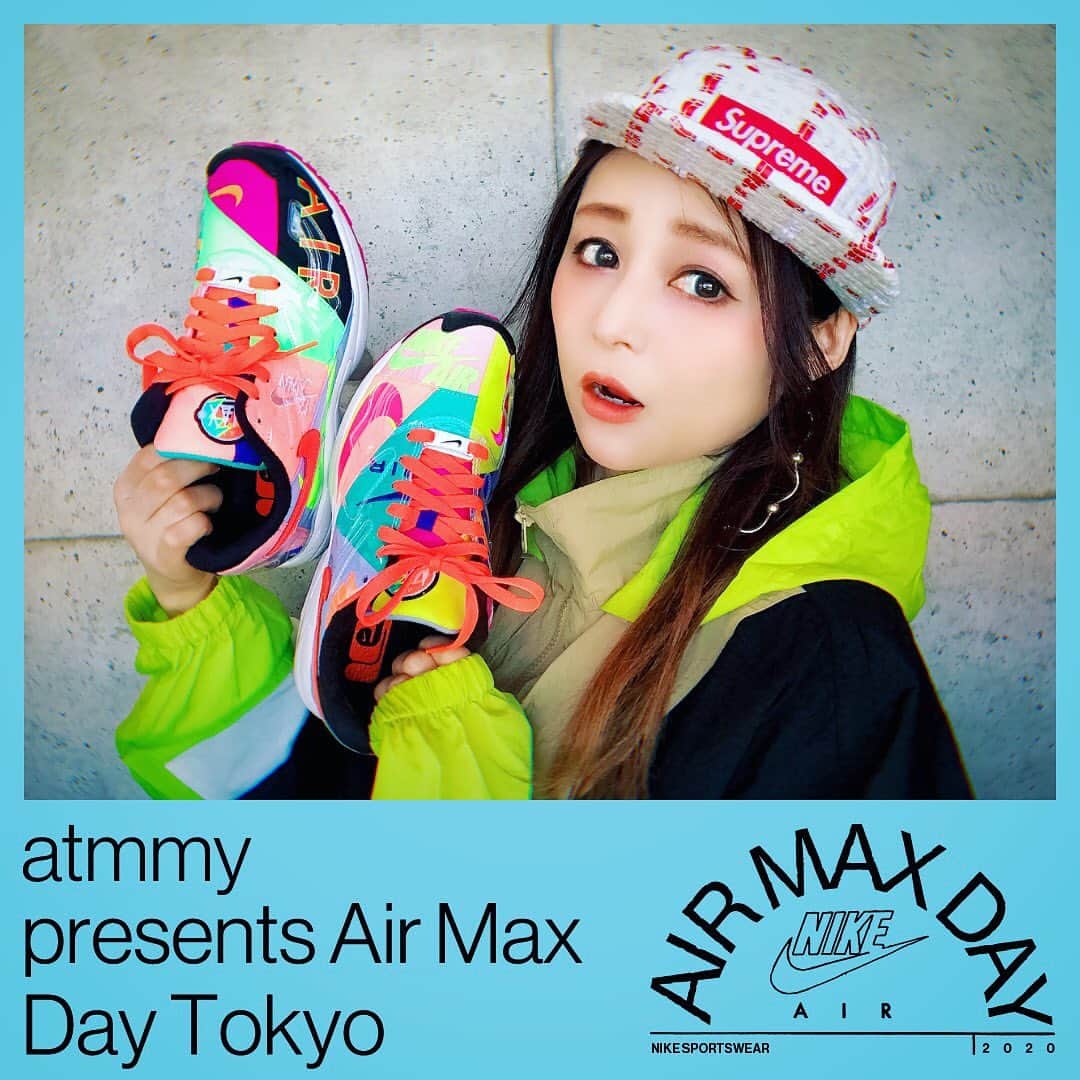 atmmyさんのインスタグラム写真 - (atmmyInstagram)「今日3月26日はエアマックスの誕生日🎂 ﻿ この画像今Nike.jpに載ってます❤︎ みんなも作れるよ🙋‍♀️ ﻿ ﻿ 早くコロナウイルスが終息しますように。﻿ いつか東京オリンピックが最高の状態で開催されますように。﻿ ﻿  #ナイキスニーカー  #エアマックスデイ﻿ #tokyoolympics #東京オリンピック﻿ #playfortokyo #playfortheworld﻿ #prayforjapan #prayfortheworld ﻿ #nikeairmax #airmax2light #airmax﻿ #supreme #スニーカー好きな人と繋がりたい #ジャパスニ #nike #niketokyo #atmos」3月26日 8時56分 - atmmy