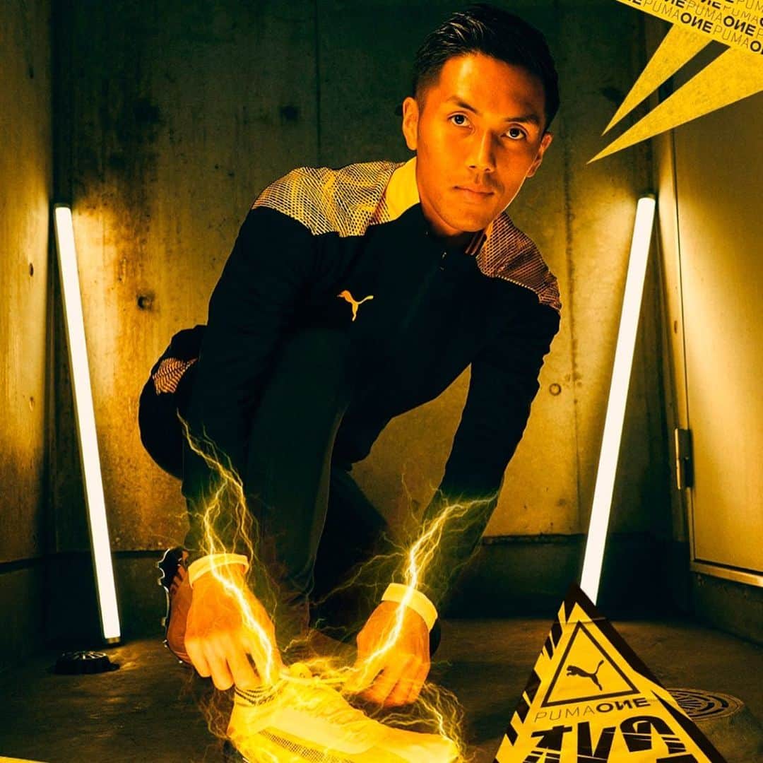 久保裕也のインスタグラム：「このスパイク履いてまたはやく試合したいな。 #Bethespark #Puma #pumafootball @pumajapan @pumafootball_jp @pumafootball」