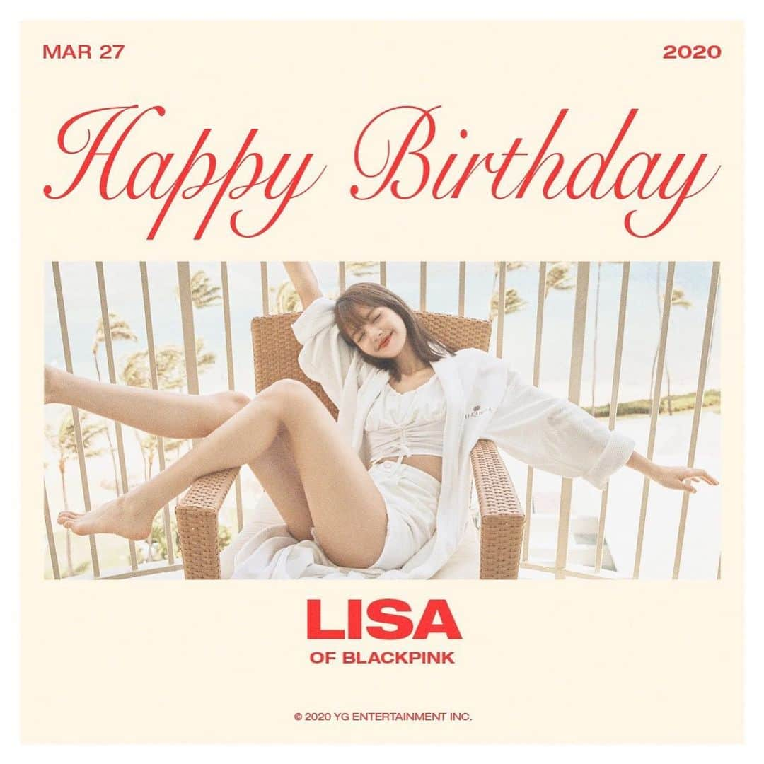 BLACKPINKさんのインスタグラム写真 - (BLACKPINKInstagram)「#BLACKPINK #블랙핑크 #LISA #리사 #HAPPYBIRTHDAY #20200327 #YG」3月27日 0時01分 - blackpinkofficial