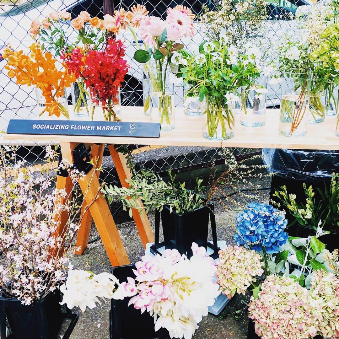 マイナビウエディング ジュエリーさんのインスタグラム写真 - (マイナビウエディング ジュエリーInstagram)「先日代々木公園周りをお散歩をしていたら、色鮮やかな花々が並ぶ美しいフラワーマーケットに出会いました🌸🌷 . スタッフの方にお話を聞いてみたところ、 ブティックホテルTRUNK(HOTEL) @trunkhotel さんのフラワーチームが行っている「SOCIALIZING FLOWER MARKET」というプロジェクトで、TRUNK(HOTEL)でのウェディングやパーティなどで使用した通常では破棄されてしまう花々を永く楽しめるよう、再び花束やスワッグに生まれ変わらせて販売しているそう🌼 なんと素敵でサスティナブルな取り組み…！💡 . 春を感じる花束をオーダーしたところ、実際にフラワーチームのスタッフさんがお花をチョイスして、ピンクのガーベラとボタニカルなグリーンが調和した最高に気持ちが高鳴る花束をあしらってくださいました💐おしゃれ！ しかもこんなにボリュームたっぷりな花束がワンコイン(￥500＋tax)！ . 今回はインテリアライフスタイルショップのideot @ideot_net さんのイベントでの出張出店で、通常は毎週月曜日にTRUNK(HOTEL)さんでマーケットを開催されているとのことです。 （パーティーなどが入っている日は除く） . 生活にお花があると、お部屋も気持ちもパッと明るくなりました😌 気になる方はぜひチェックしてみてください🌟  #婚約指輪 #結婚指輪 #ブライダルリング #ブライダルジュエリー #ダイヤモンド #マイナビ #マイナビウエディング #結婚準備 #卒花嫁 #イベント情報#ジュエリー好きと繋がりたい#ダイヤモンド好きな人と繋がりたい #プレ花嫁2019　#プレ花嫁2020 #trunkhotelwedding  #trunkhotel #socializingflowermarket #うち花見」3月26日 16時49分 - mwd_jewelry