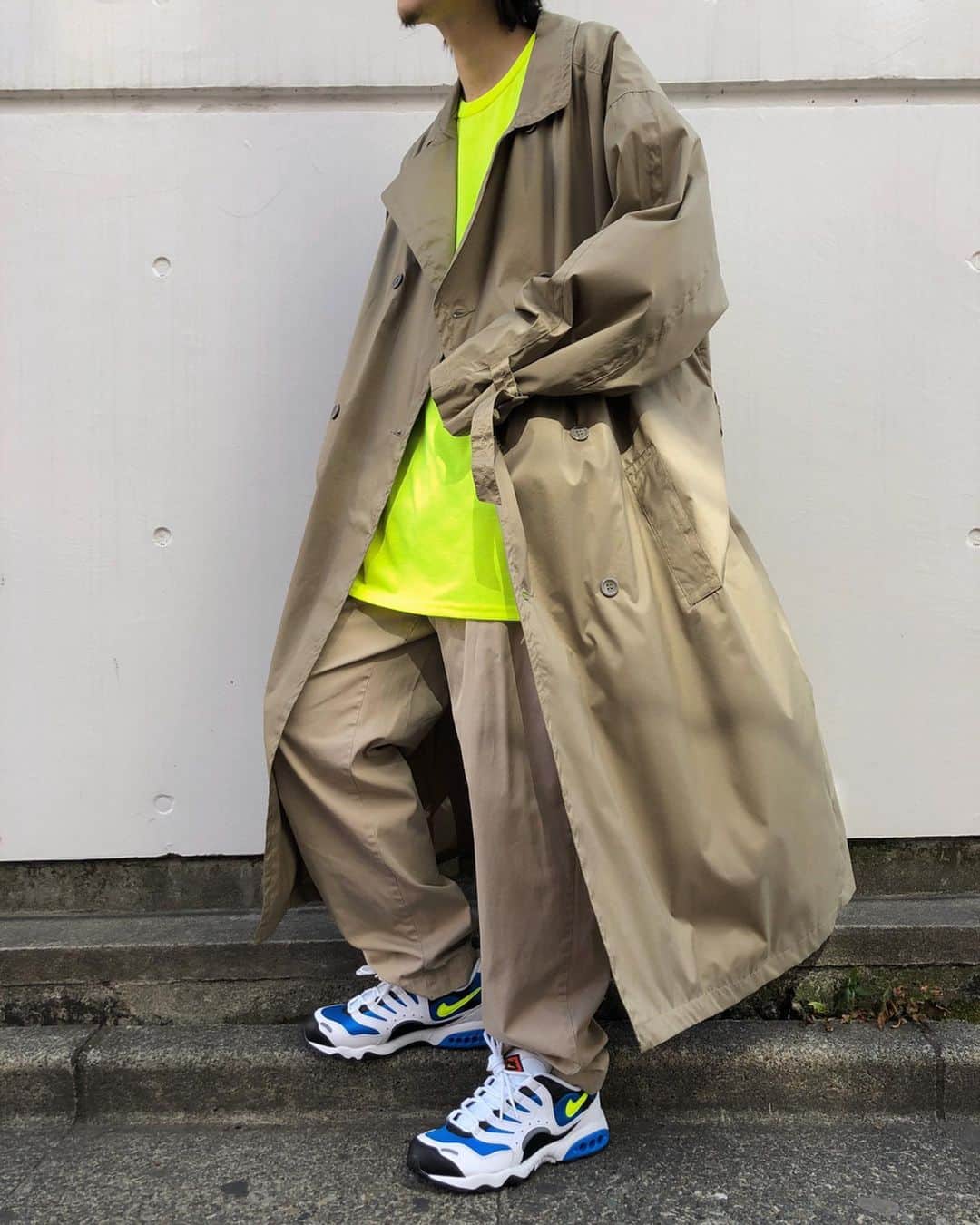 birthdeathさんのインスタグラム写真 - (birthdeathInstagram)「★Men's New Arrival★  80's Beige nylon big trench coat size L ・ ・ Vtg Neon yellow reflecter tee size 4XL ・ ・ Vtg Polo Ralph Lauren chino pants size W33 ・ ・ NIKE air terra humara '18 （white/volt-photo blue-black）size US9.5 ・ ・ #birthdeath #vintage #tokyo #fashion #shibuya」3月26日 18時05分 - birthdeath_tokyo