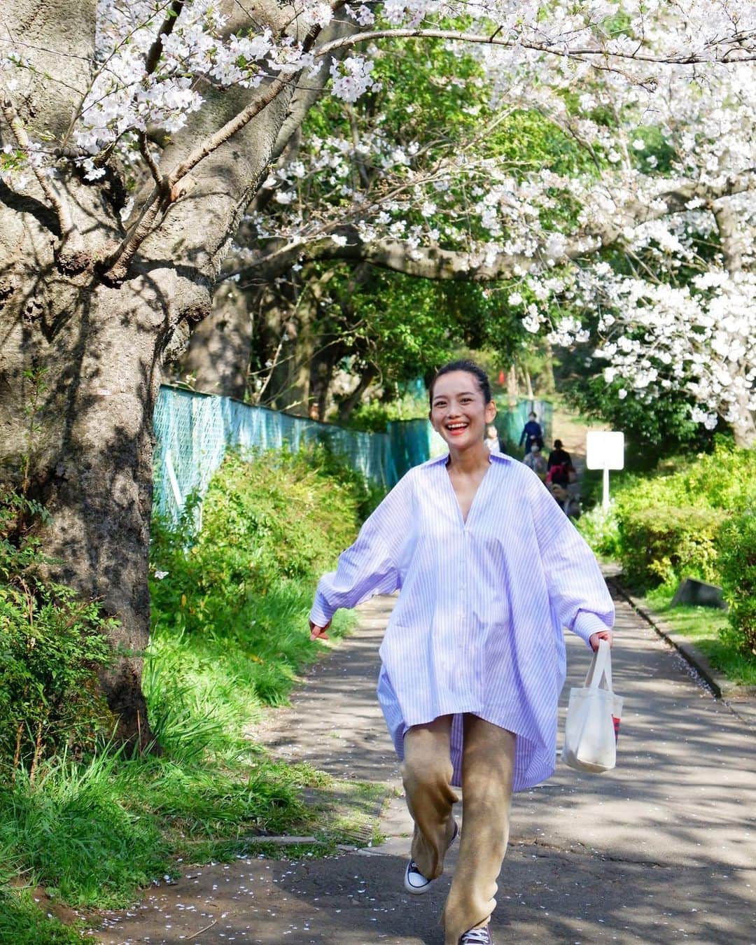 武智志穂さんのインスタグラム写真 - (武智志穂Instagram)「今日は、桜が見頃の砧公園をお散歩してきました🌸﻿ 汗ばむくらい良いお天気で、思わず寝そべってお昼寝したいくらいでした😚﻿ ﻿ 来年はいつもの大好きな人たちとのお花見を楽しめたらいいなぁ。」3月26日 18時17分 - shiho_takechi