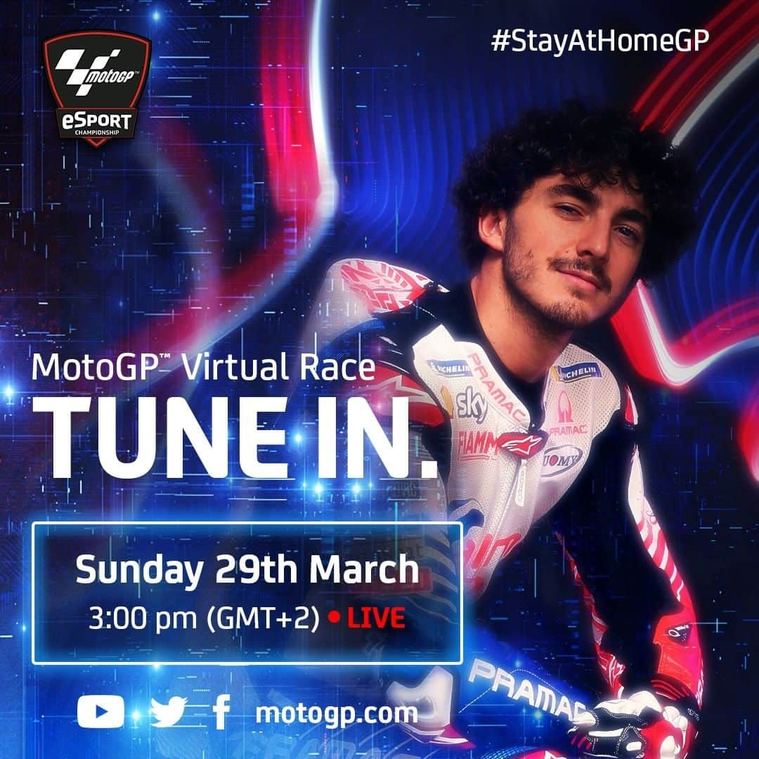 MotoGPさんのインスタグラム写真 - (MotoGPInstagram)「Prepare yourself for the first ever #MotoGP Virtual Race! 🙌 The first 5 contenders are ready! It's almost time to go racing! 💨 #StayAtHomeGP #eSports #Motorcycle #Racing #Motorsport」3月26日 18時51分 - motogp