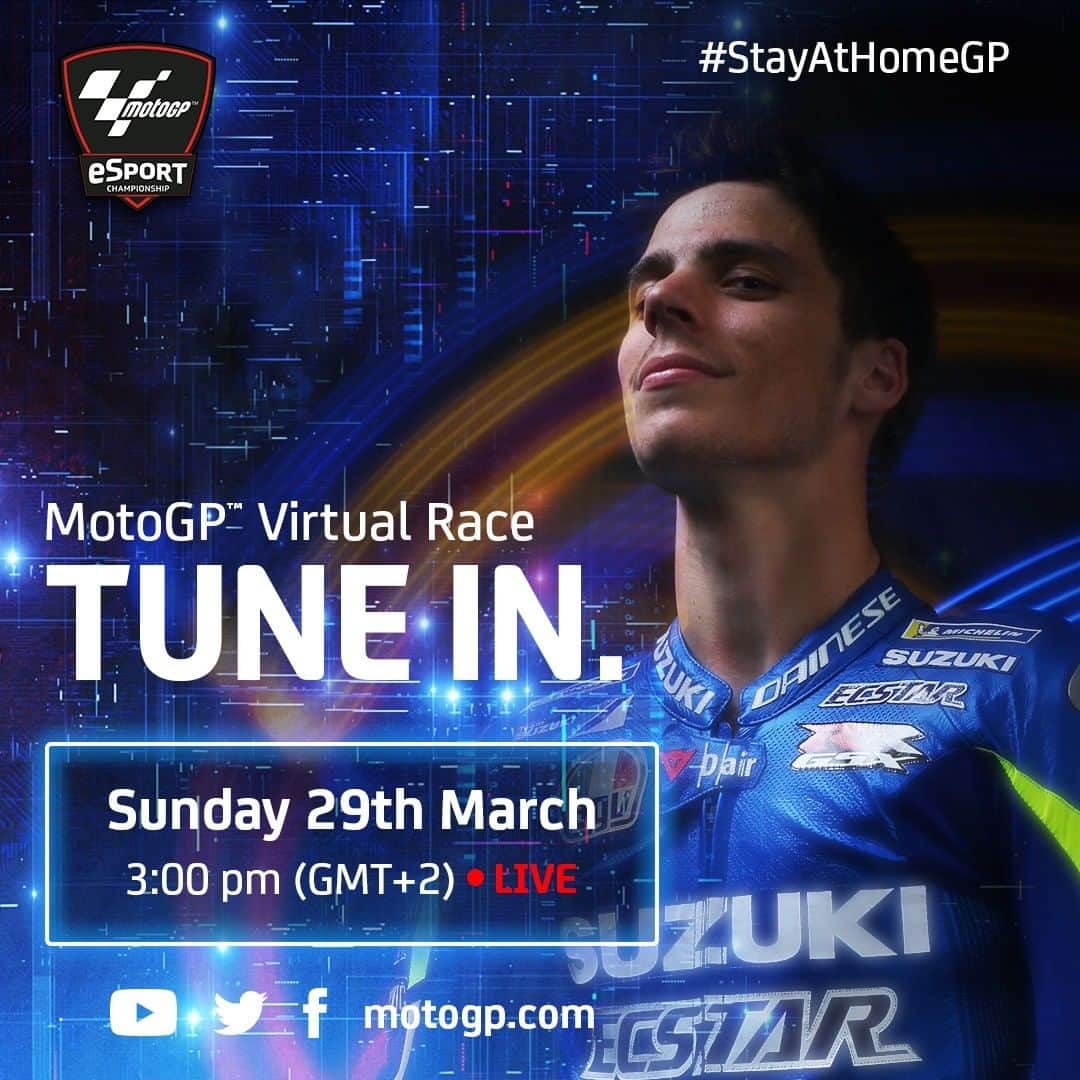MotoGPさんのインスタグラム写真 - (MotoGPInstagram)「Completing the contender line-up! 👋 Who do you think will take victory in Sunday's #MotoGP Virtual Race? 🤔 Tune in at 15:00 CET (GMT+2) on Sunday the 29th to find out! 🎮 #StayAtHomeGP #Motorcycle #Racing #Motorsport」3月26日 21時42分 - motogp