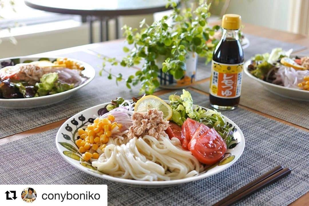 瀬戸内レモン農園さんのインスタグラム写真 - (瀬戸内レモン農園Instagram)「. @conyboniko様ありがとうございます！ レモつゆ×マヨネーズとっても美味しそうです🥳 ・・・ 2020/02/25 @yamatofoods さんの #レモつゆ で#サラダうどん ! ＊ 今回はマヨネーズと合わせて ドレッシング風に使いましたよ。 ＊ パパさん 「これ、めっちゃ美味いー😋」って。 ＊ いつもならおかわりする長男は TVゲームやりたさに そそくさと席を立つ。 ＊ 卒業式の練習なんて 「マジだりぃー」 そうです。 ＊ はぁ…平和なヒト。 ＊ 春やなぁ… ＊ #アラビア #arabiafinrand  #パラティッシ #paratiisi #arabiaparatiisi #chilewich #チルウィッチ #コニランチ #瀬戸内レモン農園 #ヤマトフーズ」3月27日 10時16分 - yamatofoods