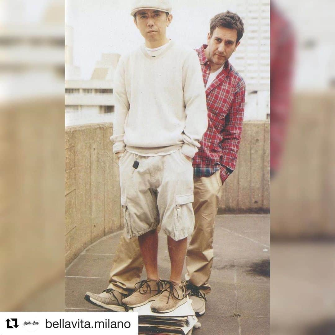 藤原ヒロシさんのインスタグラム写真 - (藤原ヒロシInstagram)「#Repost @bellavita.milano with @get_repost ・・・ Hiroshi Fujiwara and Terry Hall, both wearing the Visvim FBTs. #bellavitamilano」3月27日 1時39分 - fujiwarahiroshi