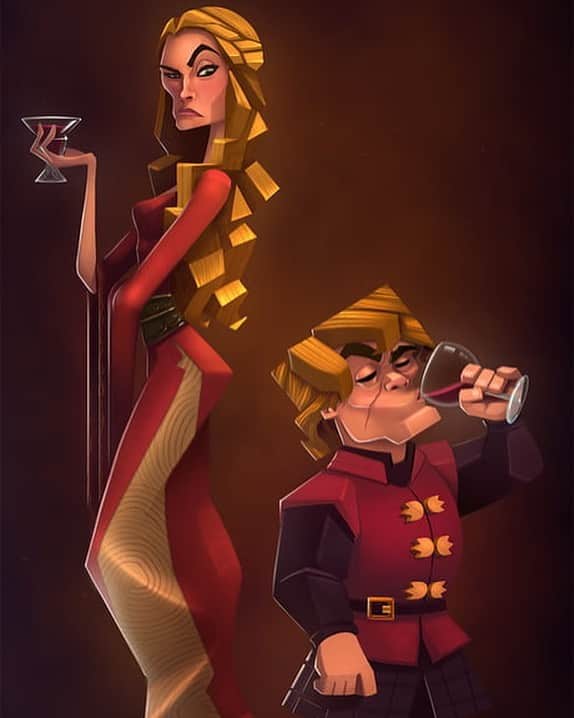 ピーター・ディンクレイジのインスタグラム：「What’s your favorite Cersei quote?  artist: unknown」
