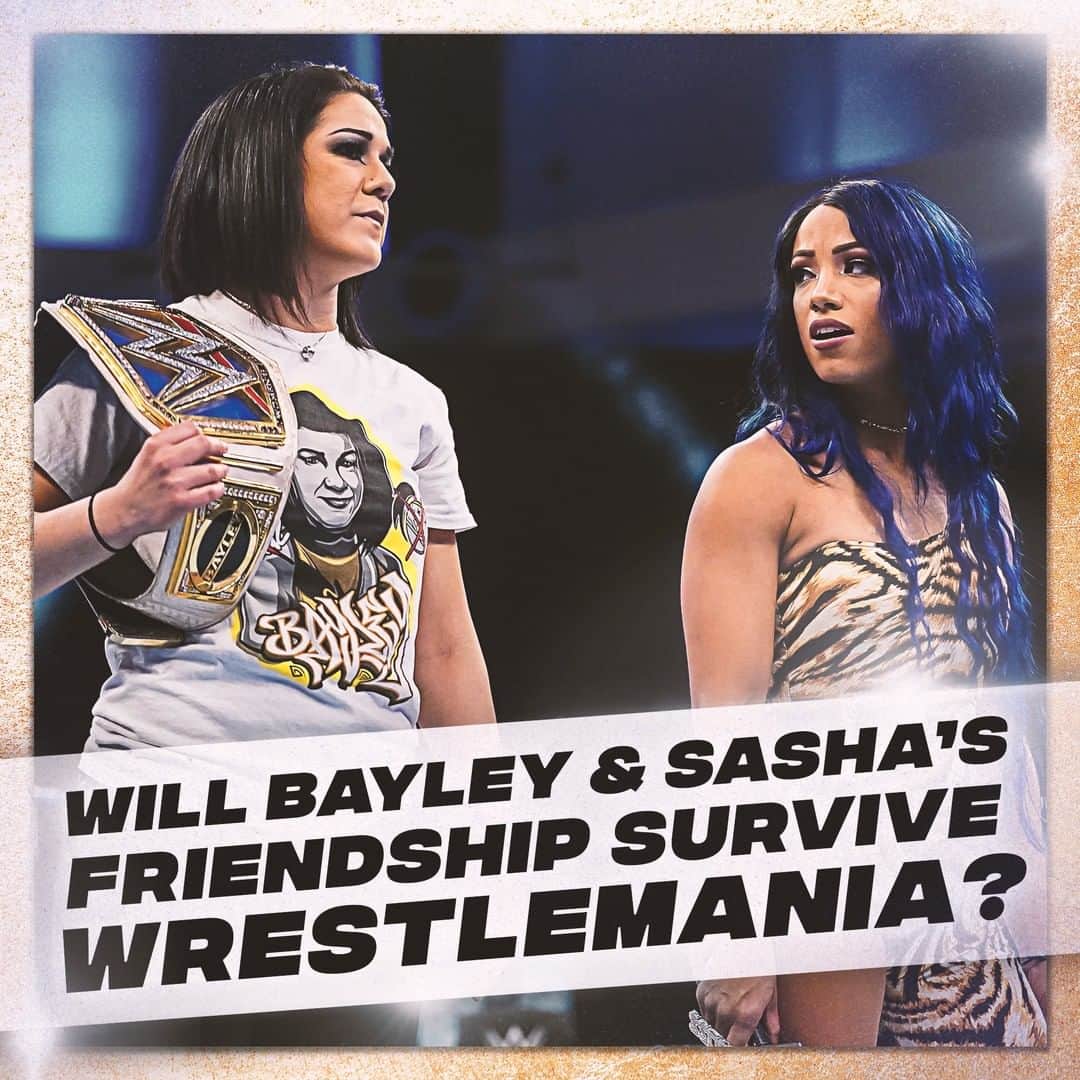 WWEさんのインスタグラム写真 - (WWEInstagram)「With the #SmackDown Women's Championship on the line at #WrestleMania, what will become of @itsmebayley & @sashabankswwe's friendship?」3月27日 3時00分 - wwe