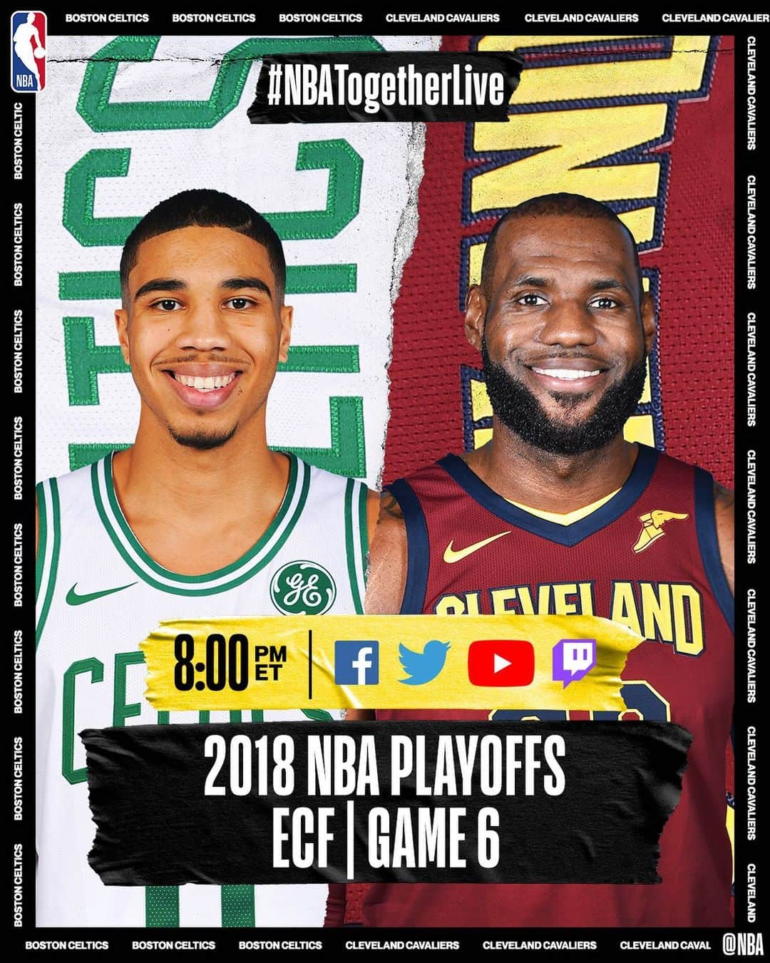 NBAさんのインスタグラム写真 - (NBAInstagram)「‪Tonight’s #NBATogetherLive classic game will feature Game 6 of the 2018 Eastern Conference Finals between the @celtics & @cavs!  We’re streaming it live & watching together on NBA Facebook, Twitter, YouTube and Twitch at 8:00pm/et!」3月27日 4時50分 - nba