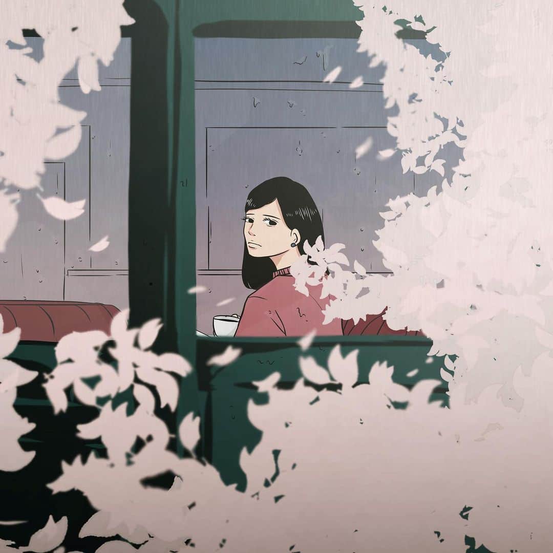 masuda mikuのインスタグラム：「《works》 ラジオドラマ専門チャンネル「ラジドラBOX」の本日から配信される『桜雨の夜』のイラストを担当させていただきました！  桜が咲くころに降る雨「桜雨」 出会いと別れを描いたラブストーリーです。 甘くて少し切ないけど、前を向いて頑張ろうと思える素敵な物語です。  そして、今日はちょうど私の住む地域では雨が降っていたため2人のやりとりが目に見えるようで不思議な気持ちでした。  現在、外出があまり出来ない状況ですが この機会にぜひ聴いてみてはいかがでしょうか？ 1話10分程度なのでラジオでお気軽に聴けます...！ ______________  配信 Spotify ▶︎ https://open.spotify.com/show/5ZIhzcySxnn4KlCEccaRRY?si=iA-bHIfUQmmQK1iBXIakYA ______________  @radidorabox  のプロフィールURLよりチェックを！  #イラスト #ラジオドラマ #ラジドラBOX #ラブストーリー #大人のラブストーリー  #桜雨 #illustration #illust #artwork #art #イラスト」