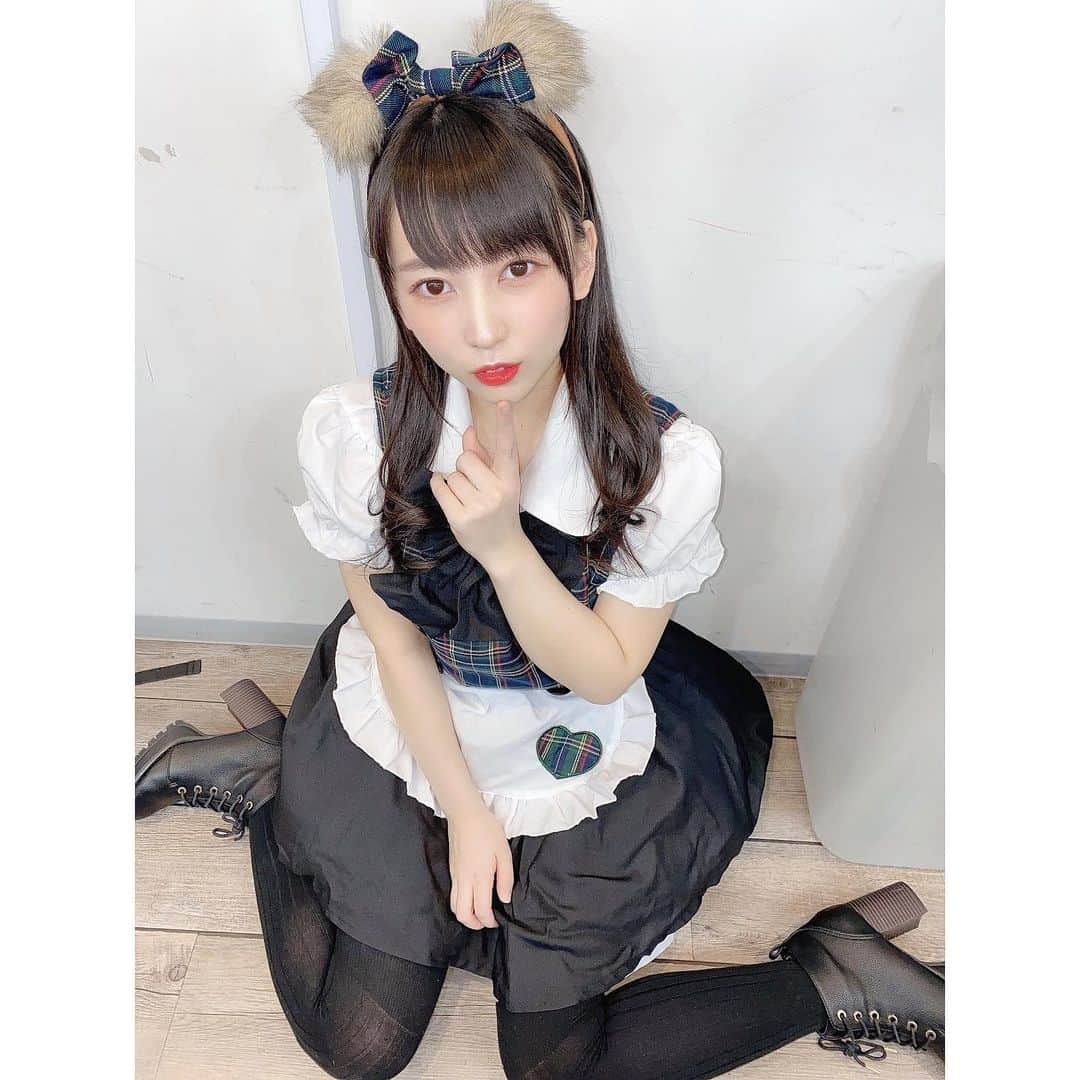 髙木由莉愛のインスタグラム：「おかえりなさいませ*˙︶˙*)ﾉ"というやつ  #メイド #メイド服 #カフェ #コスプレ #くま」