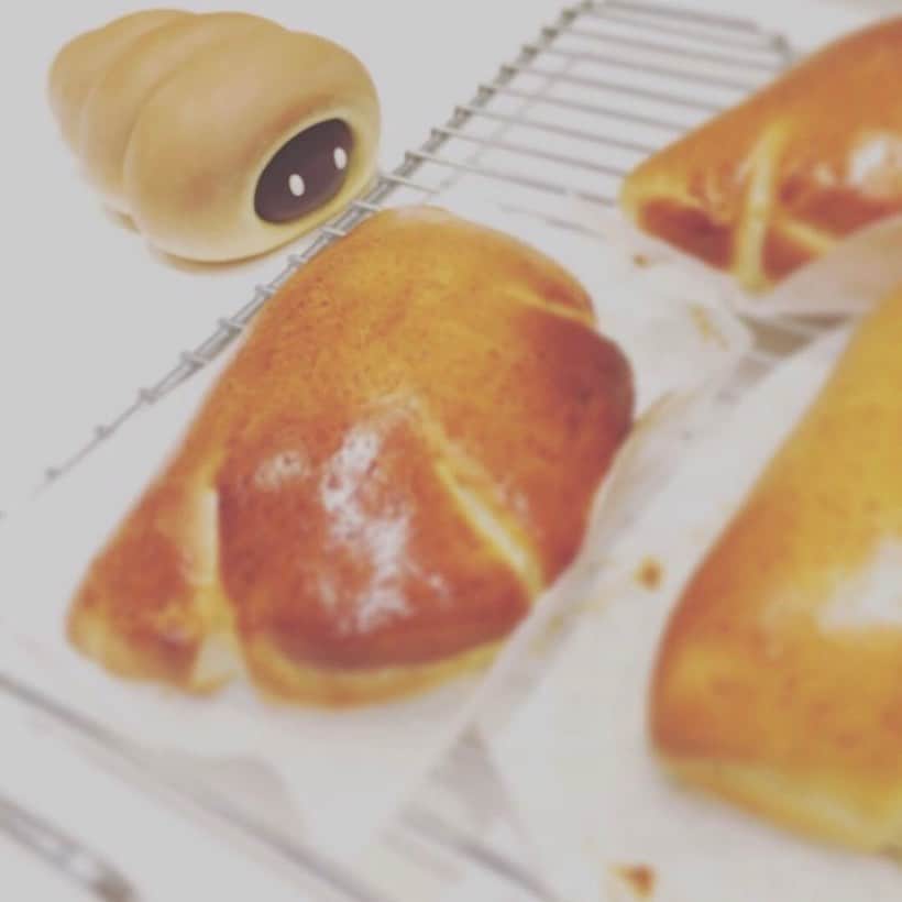 こぎみゅん（サンリオ）のインスタグラム：「. チョココロネェはパンを焼くのが上手みゅん‥！ おいしそうだみゅん〜♡ #サンリオ #キャラクター #こぎみゅん #チョココロネ #パン #パン作り #sanrio #character #cogimyun」