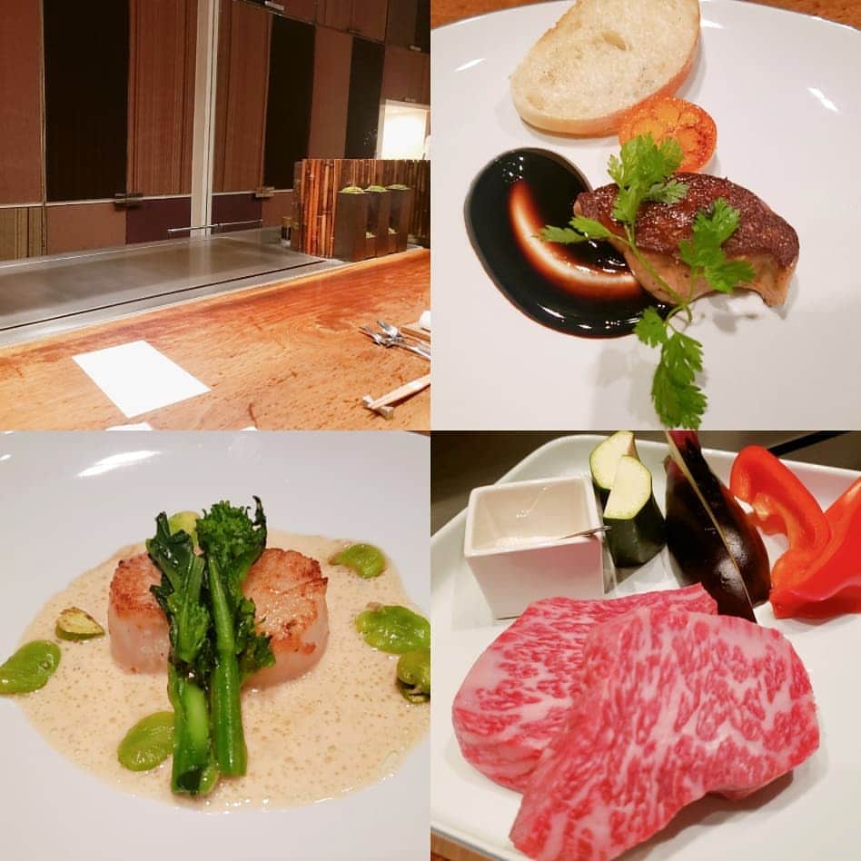 桃瀬えりなのインスタグラム：「ランチミーティング😋🍴 個室でゆっくり出来ました👸🌟 撮影📷行ってお買い物して、今日は早めに帰ろっ😸💗 #grandhyatt #hotel #lunch #gourmet #follow #followme #グランドハイアット東京 #けやき坂 #鉄板焼き #コース料理 #個室 #グルメ #ランチミーティング #いいね返し #フォロー返し」