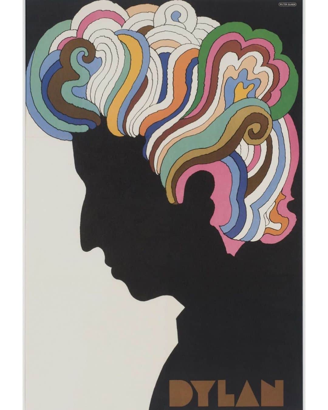 フィラデルフィア美術館さんのインスタグラム写真 - (フィラデルフィア美術館Instagram)「Milton Glaser's silhouette poster of American folk-rock singer-songwriter Bob Dylan has become a graphic icon. Kaleidoscopic patterns of hair vibrate against the black field, evoking the psychedelic rhythms and anti-establishment values of 1960s culture that Dylan symbolized. #MuseumFromHome • “’Bob Dylan’ Poster,” designed 1966 by Milton Glaser」3月28日 4時56分 - philamuseum