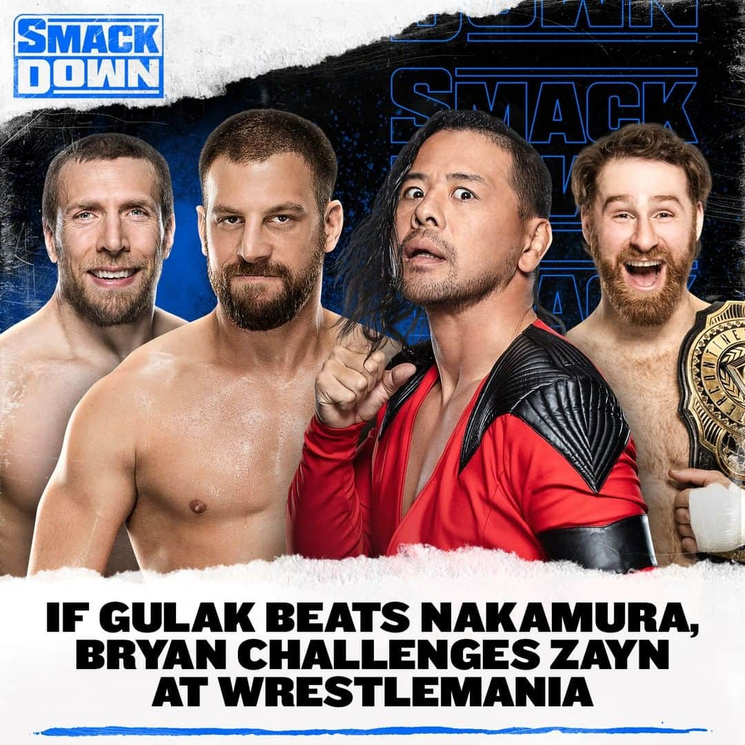 WWEさんのインスタグラム写真 - (WWEInstagram)「Will @drewgulak manage to earn @bryanldanielson a #WrestleMania #ICTitle opportunity against @samizayn by beating @shinsukenakamura tonight? #SmackDown」3月28日 5時00分 - wwe