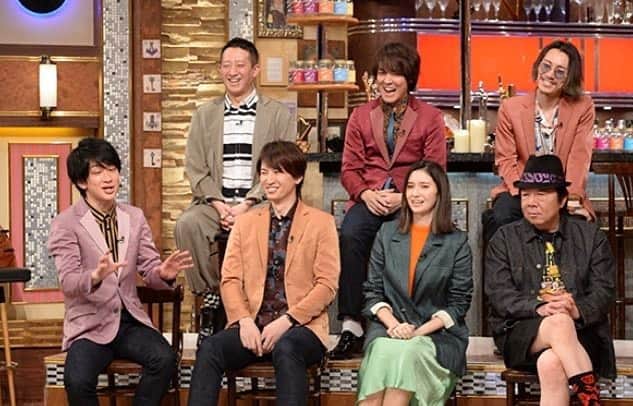 のインスタグラム：「3/29(日)関ジャム🎸 【岡村靖幸特集】  ゲスト…岡村靖幸､寺岡呼人､川谷絵音 高橋茂雄､#市川紗椰 ✨セッション✨ ｢愛はおしゃれじゃない｣ 岡村靖幸、Vo.丸山隆平  Vo. Gt. 安田章大 Vo.Dr. 大倉忠義」