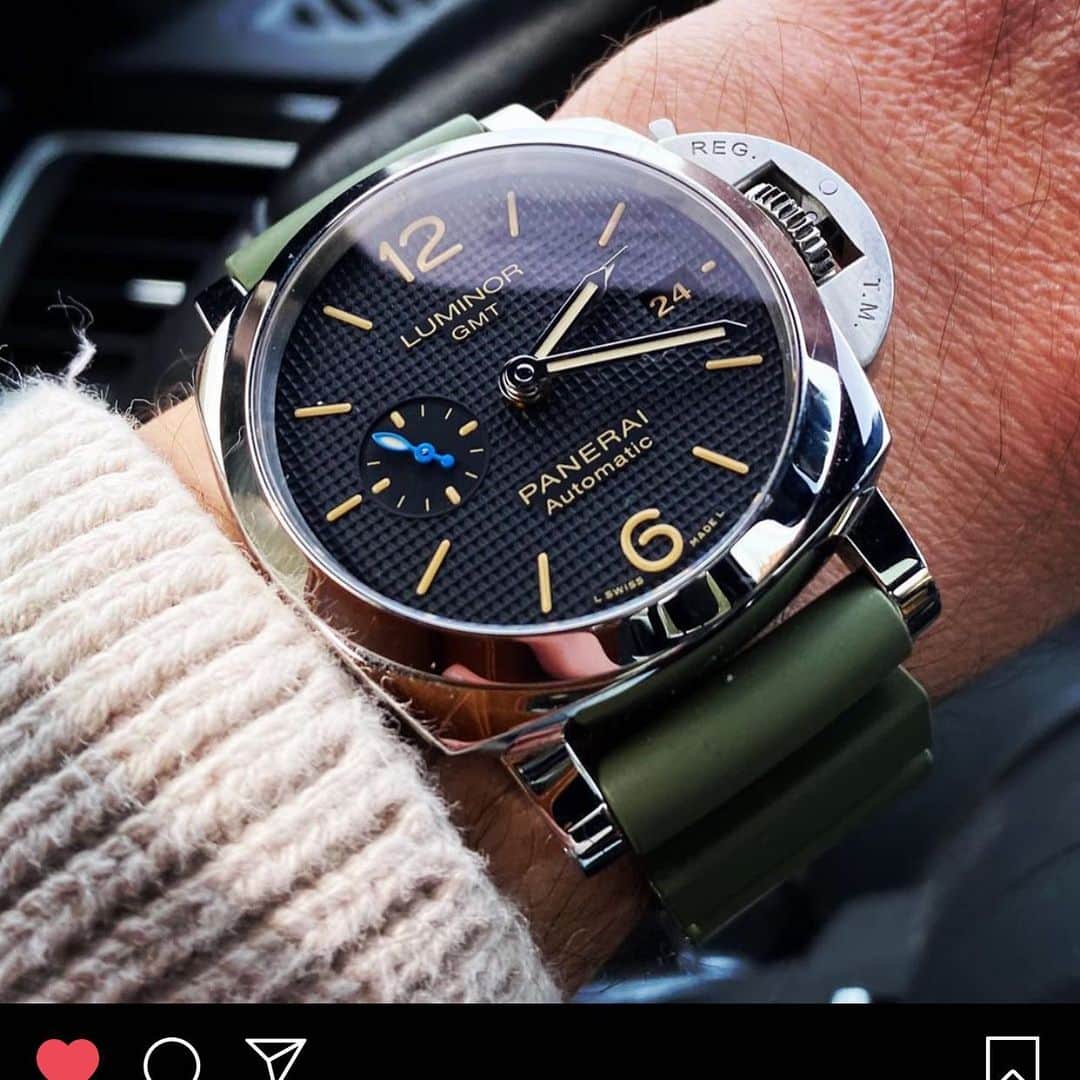 パネライのインスタグラム：「The hobnail dial on #Panerai pieces are very under rated in my opinion. Took me a while to really appreciate it. But now I’m a fan. What about you? Pic by @chicagowatchguy #paneraicentral」