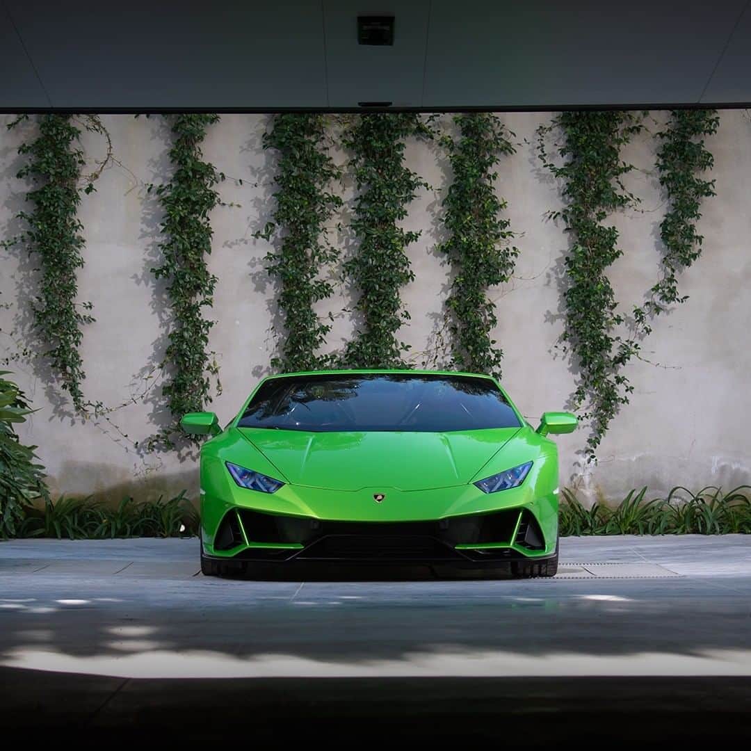 のインスタグラム：「Extraordinary things bring a magical kind of excitement with them.  At a time when nature should be appreciated from indoors where you're safe, Huracán EVO lends its beauty and dynamism to these trying times.  #Lamborghini #HuracanEVOSpyder #EveryDayAmplified #IoRestoAcasa #StayHome #KeepItParked」