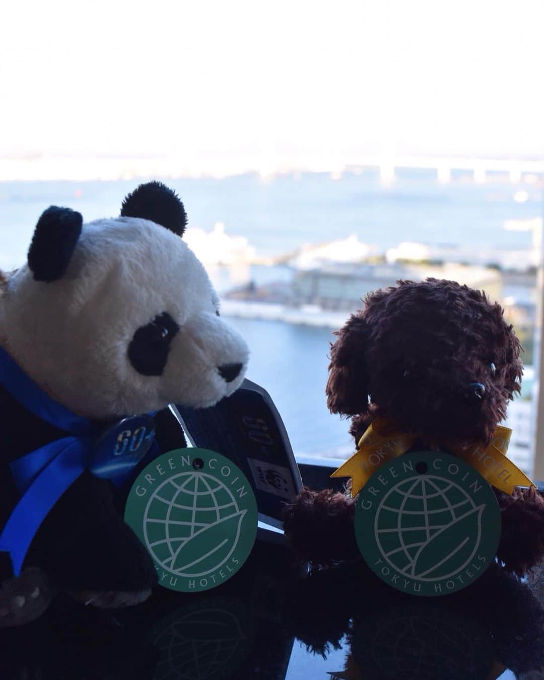 横浜ベイホテル東急［公式］さんのインスタグラム写真 - (横浜ベイホテル東急［公式］Instagram)「/ 【3/28(土)「アースアワー2020」参加！】 「EARTH HOUR（アースアワー）」とは、世界中の人びとが同じ日・同じ時刻に消灯することで地球温暖化防止と環境保全の意志を示すプロジェクト。  WWFジャパンによる「 #旅する60パンダ 」で来館した、パンダの「みら」ちゃんと東急ホテルズ アニバーサリーキャラクター「テル」の会談も実現！  昨年から取り入れた「紙ストロー」の試用や、地球の緑化活動へ寄付する「グリーンコイン」制度についての話し合いをしました。  横浜ベイホテル東急は、これからも地球にやさしいホテルを目指し続けます。 . #アースアワー #みなとみらい21  #アースアワー2020 #みら #テル  #earthhour #earthhour2020  #wwf #wwfjapan  #みなとみらい21 #私たちに出来ること  #ソマーハウス #紙ストロー  #横浜ベイホテル東急  #paperstraw #somerhouse  #yokohamabayhoteltokyu  #ベイ東急de春さんぽ  #みなとみらい線フォトさんぽ  #myyokokama」3月28日 8時43分 - yokohamabayhoteltokyu