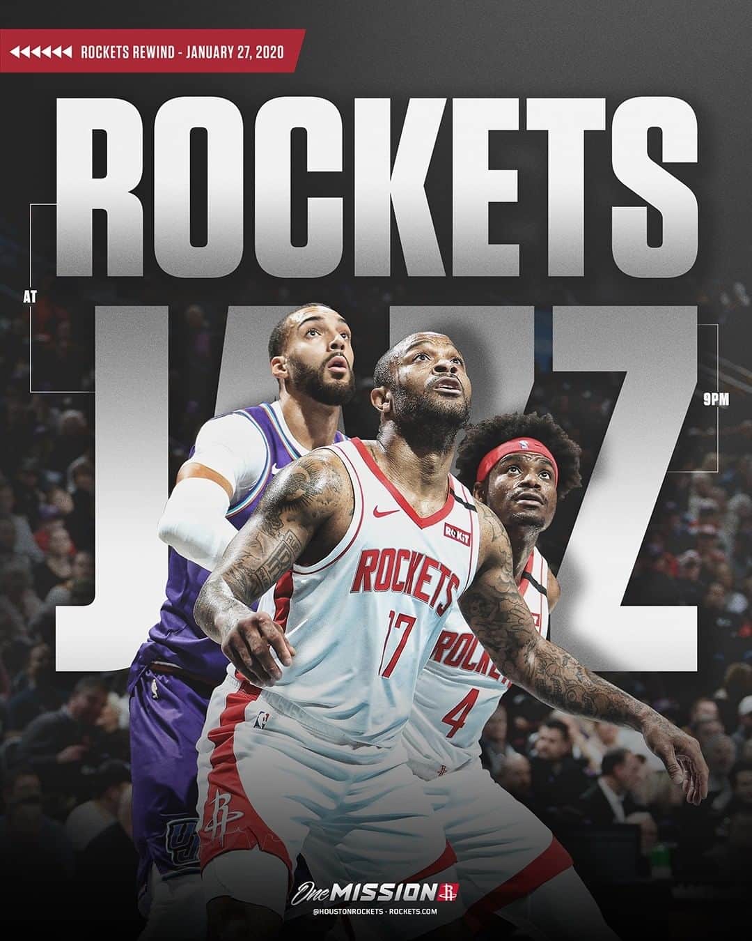 ヒューストン・ロケッツさんのインスタグラム写真 - (ヒューストン・ロケッツInstagram)「🚀 Tonight's #RocketsRewind ⤵️ 🏀 Rockets 🆚 Jazz [01/27/20] ⏰ 9:00PM 📺 @attsportsnetsw」3月28日 10時00分 - houstonrockets