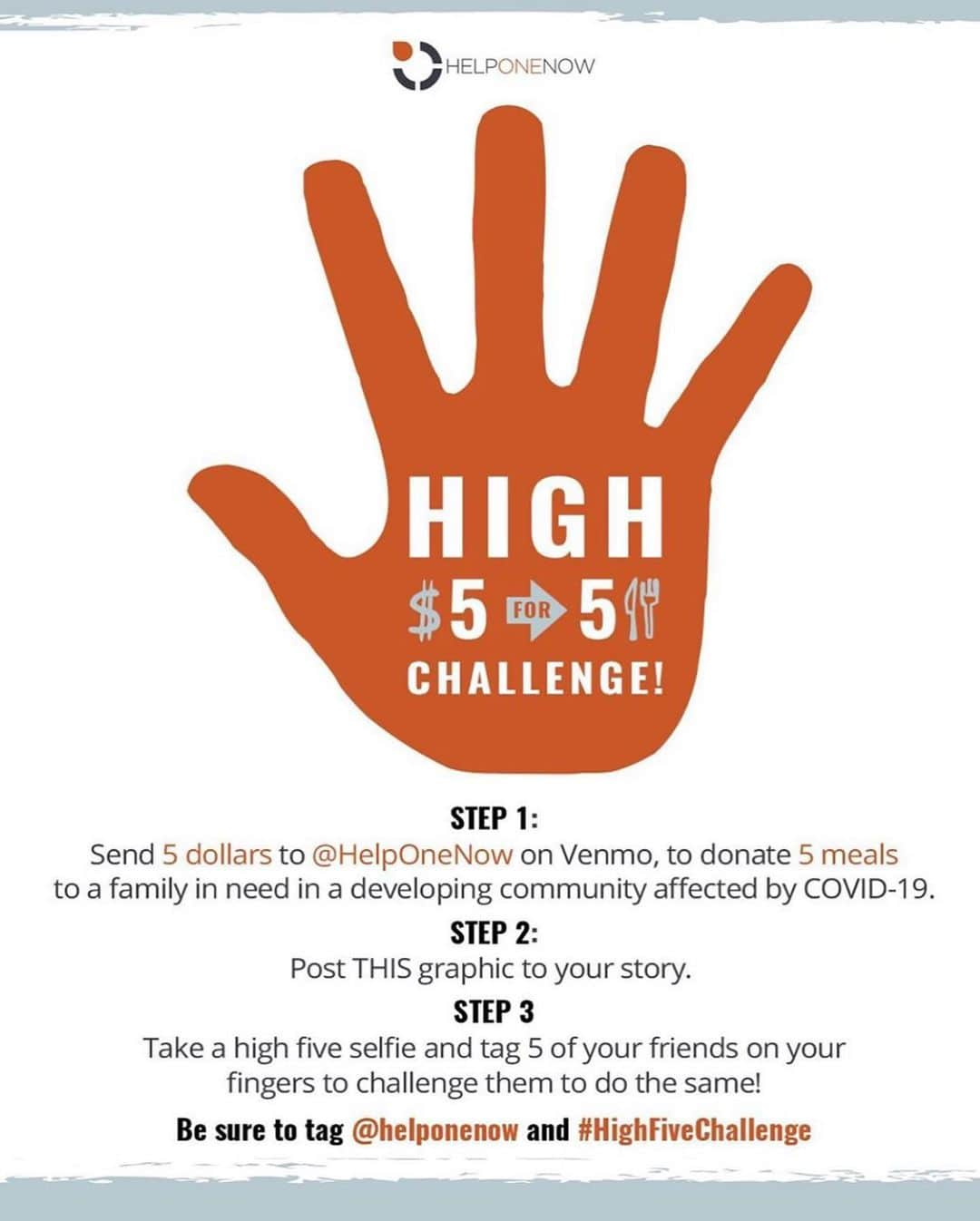 コリー・ロバートソンさんのインスタグラム写真 - (コリー・ロバートソンInstagram)「We’re doing the #highfivechallenge ✋🏼This is such an easy way to provide food to a family in need right now! Here’s how: Venmo $5 to @helponenow then post a pic and tag 5 friends to do the same. $5 provides 5 meals to a family in need 🙌🏻Swipe to see how it works, then join in! Let’s do this!」3月28日 11時06分 - bosshogswife