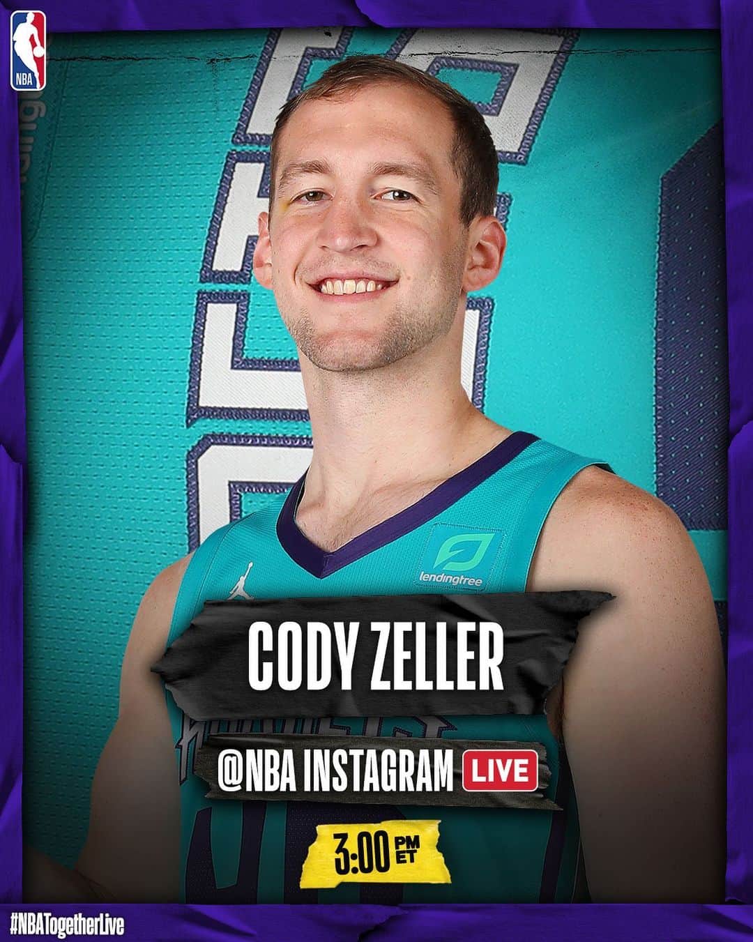 NBAさんのインスタグラム写真 - (NBAInstagram)「🐝 @codyzeller of the @hornets will be live on our @nba IG at 3:00pm/et! #NBATogetherLive」3月29日 0時55分 - nba