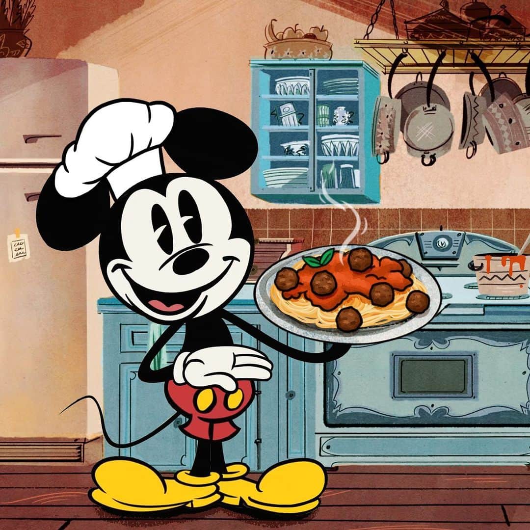 ミッキーマウスさんのインスタグラム写真 - (ミッキーマウスInstagram)「Chef Mickey with spaghetti & meatballs, the ultimate comfort food! 🍝」3月29日 1時53分 - mickeymouse