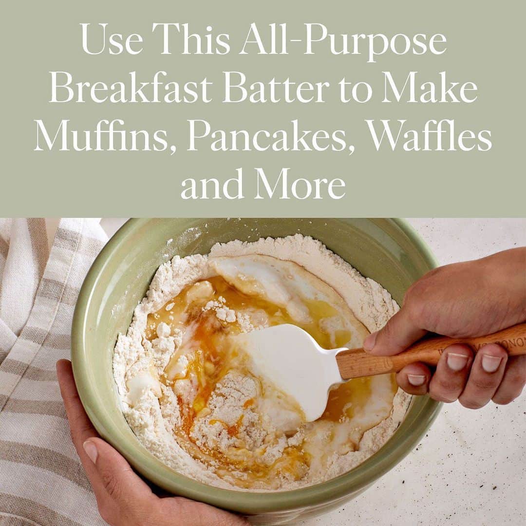 マーサ・スチュワートさんのインスタグラム写真 - (マーサ・スチュワートInstagram)「You can't please everyone all the time. Except at breakfast, thanks to this versatile batter, which can be tweaked to make muffins, pancakes, or donuts—basically any morning treat your family can dream up. And if somebody tries to stump you by asking for waffles, whip out the iron, grease it, pour in the batter, and cook until crisp (four to five minutes), leaving them wondering, "Is there anything she can't do?" Grab the full recipe at the link in bio. 👆🏼」3月29日 3時13分 - marthastewart