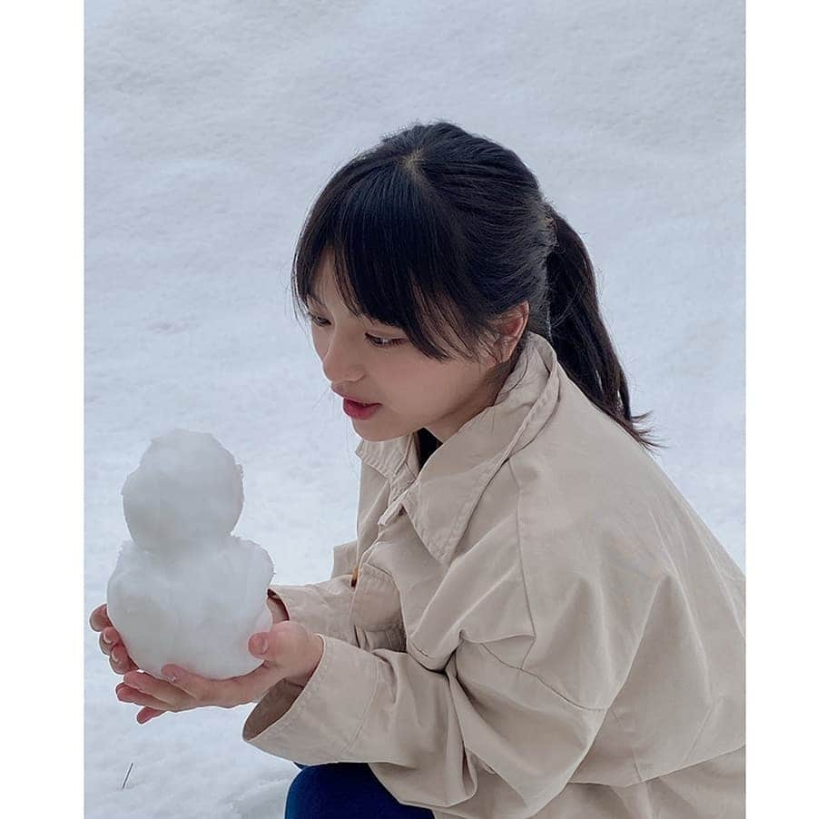 柿澤ゆりあさんのインスタグラム写真 - (柿澤ゆりあInstagram)「﻿ そろそろ桜が咲くかなと思っていたら、﻿ まさかの雪が積もりました。🌨️☃️﻿ ﻿ #snow#winter#white#nature#snowman #❄️#☃️」3月29日 17時54分 - yuria_kakizawa_403