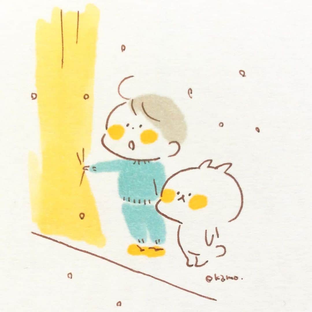 カモさんのインスタグラム写真 - (カモInstagram)「雪です #なごり雪#ウサギタケ#usagitake」3月29日 9時58分 - illustratorkamo