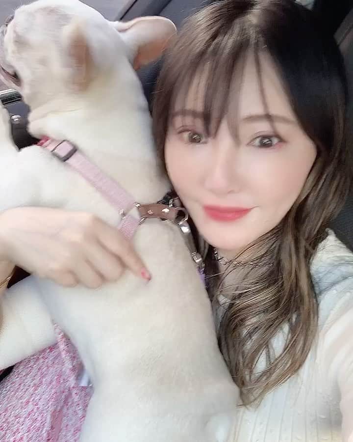 クリスティン・ウェイのインスタグラム：「family drive day before self quarantine #drive  #christinewei #宅在家 #クリスティンウェイ　#ヴェルムーア　#春ワンピー　#東京隔離  #quarantinelife #quaratine #coronavairus #covi̇d19 #cwfashion #fashionlover」
