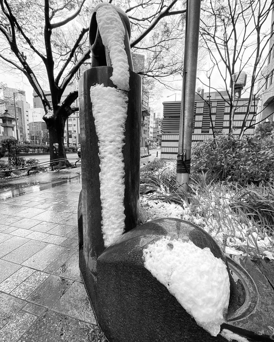 宍戸開さんのインスタグラム写真 - (宍戸開Instagram)「#人いない #ガラガラ #雪が降る  #streetphotography #storyofthestreet ##streetoftokyo #streetcinematography #streetoftones #spring #snowing」3月29日 22時01分 - kaishishido