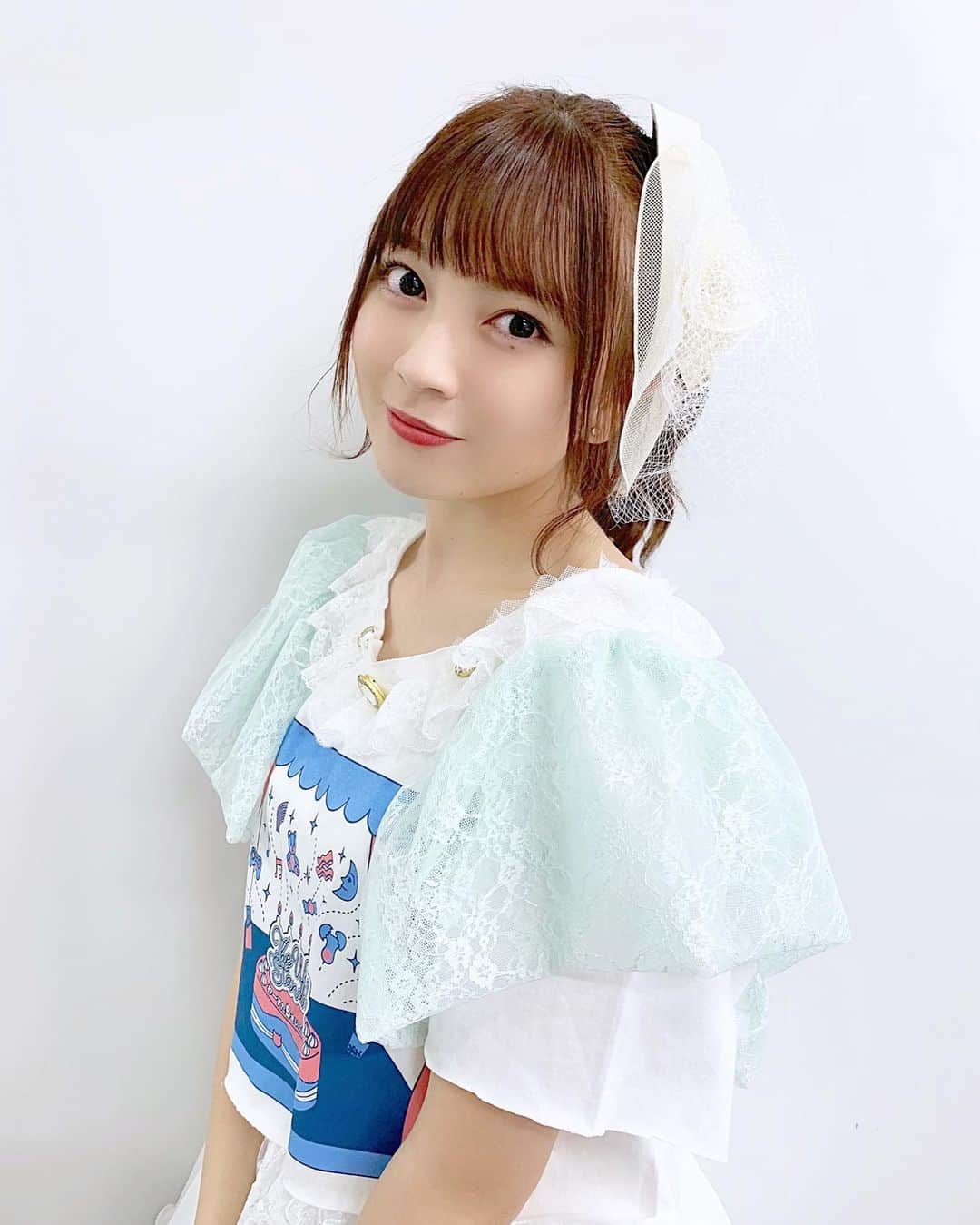 廣川奈々聖のインスタグラム：「アレンジTシャツかわいくしてもらた〜😚❤︎﻿ ﻿ ﻿」