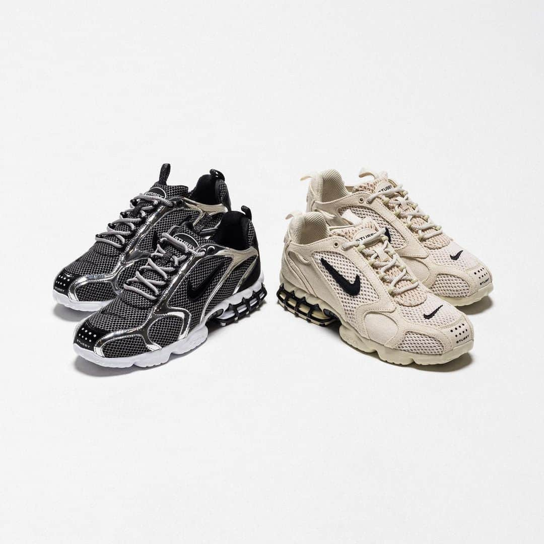 UNDFTDさんのインスタグラム写真 - (UNDFTDInstagram)「Nike x Stussy Air Zoom Spiridon Cage 2, Fleece Crew, Fleece Pant, and LS Knit Top // Available Friday 4/3 at Undefeated.com」3月30日 0時59分 - undefeatedinc