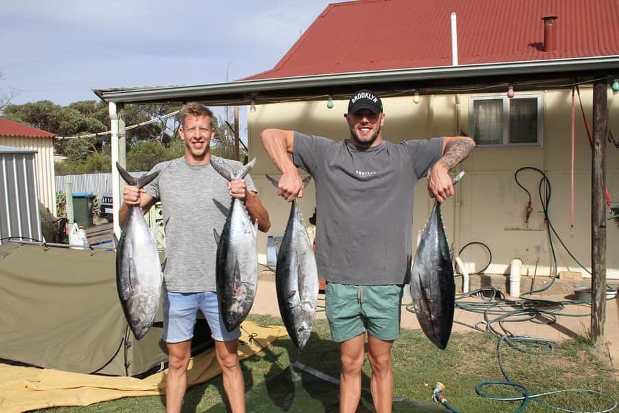 トラビス・マホーニーのインスタグラム：「A few bust ups last week 🦈 🐟🐠」