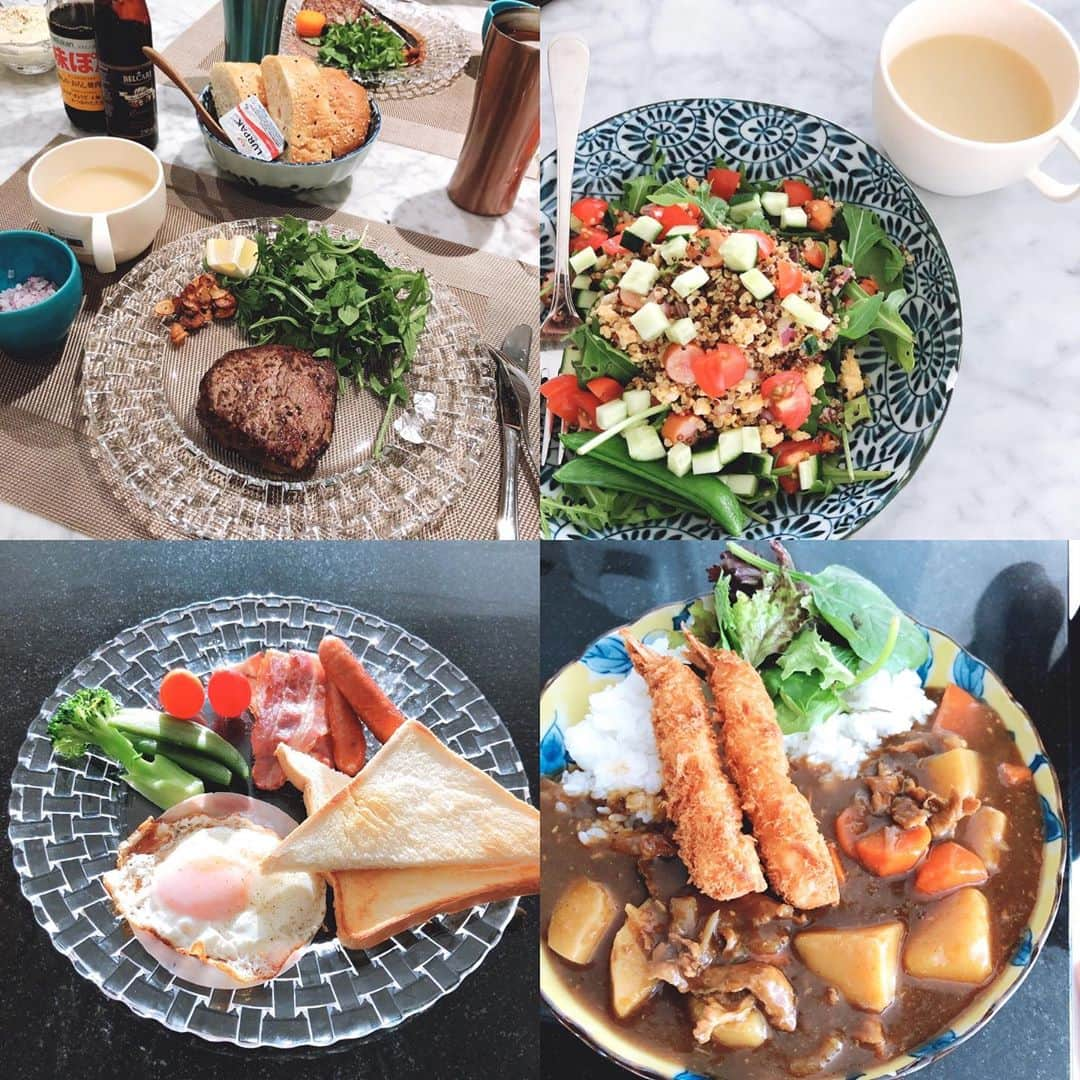 小林明実さんのインスタグラム写真 - (小林明実Instagram)「* 最近作ったご飯🍚✨ * * #singapore  #お料理 #akemiごはん #パパの朝ごはん #パパのランチ #パパの夜ごはん #大好きなお店よしむらをイメージして家でコロコロ焼きをしてみた #鉄板焼きよしむら」3月30日 9時46分 - akemi.1177