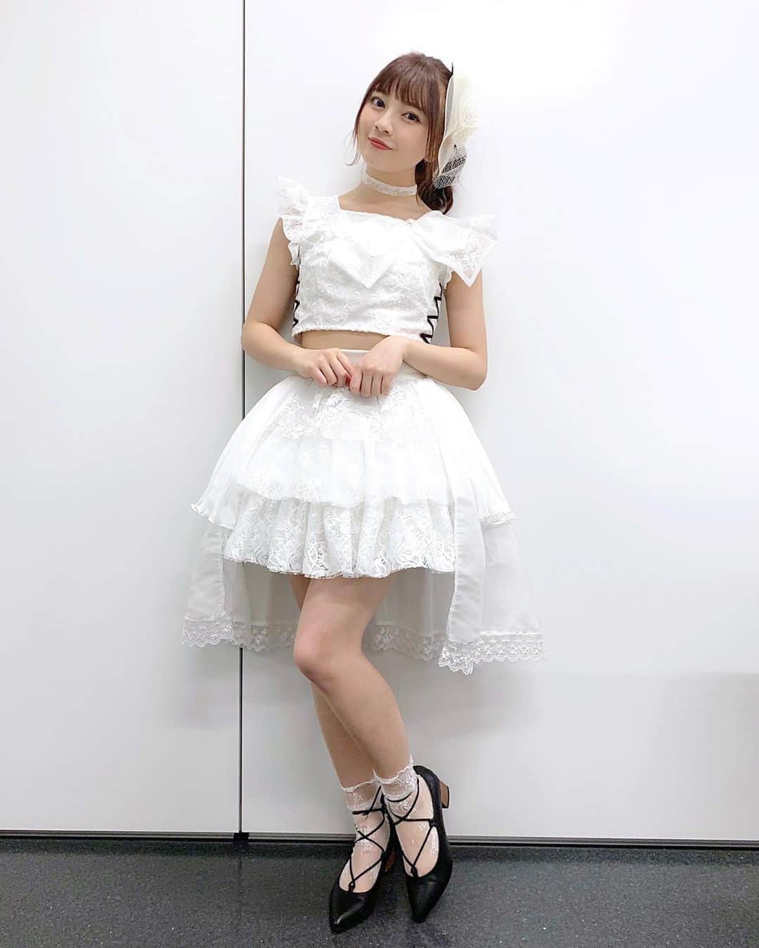 廣川奈々聖のインスタグラム：「. お気に入り衣装すぎる、、！🐰❤︎﻿ 段のあるスカートと、どうしても編み上げシューズが履きたかったんだ〜うれしいなん﻿ ﻿ ﻿ ﻿ ﻿ ﻿ ﻿ ﻿ ﻿ ﻿ ﻿」