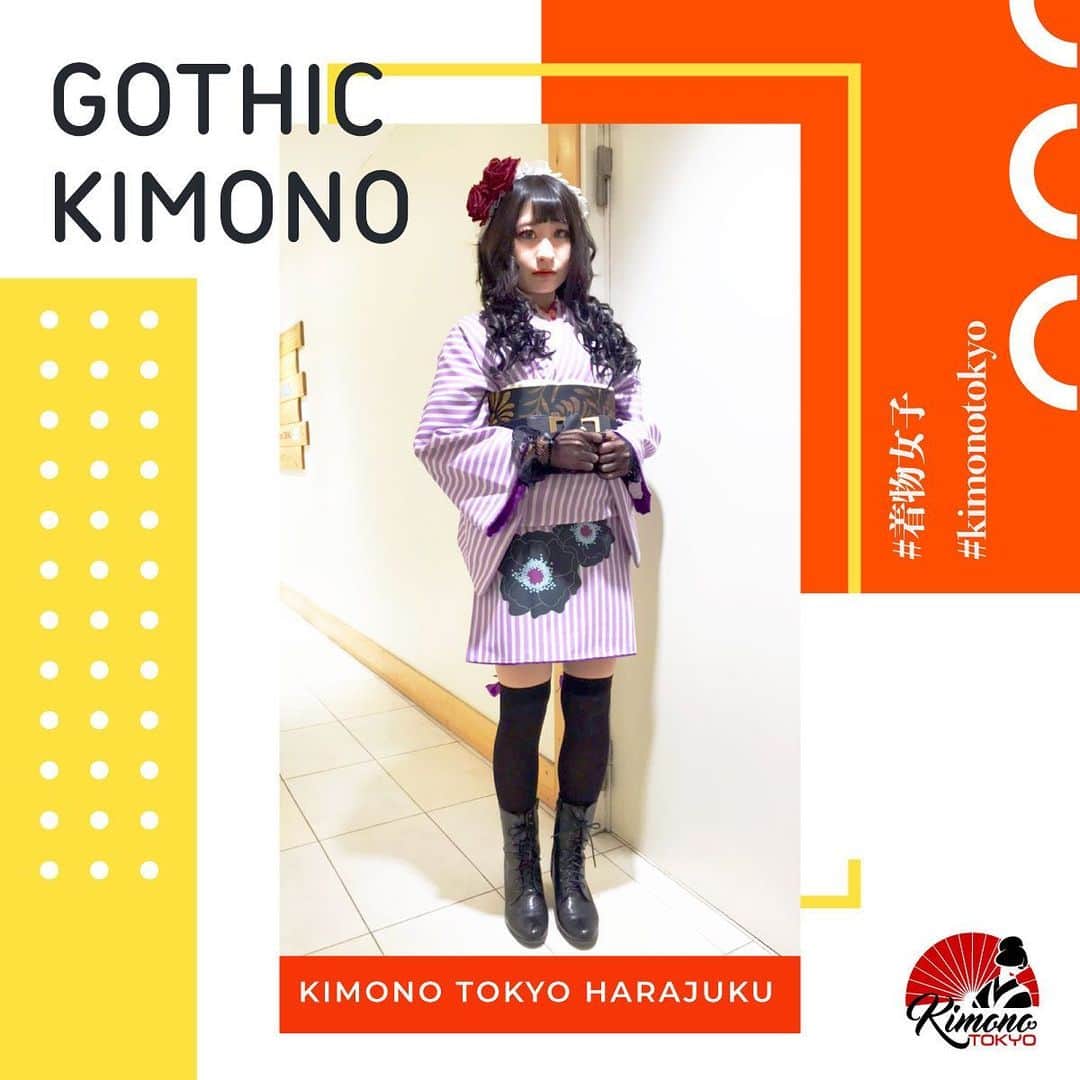 Kimono Tokyoさんのインスタグラム写真 - (Kimono TokyoInstagram)「Kimono Tokyoのゴシックkimono planです。﻿ こちらのお客様はご自身で写真を撮る目的でご来店いただきました🥰。﻿ 他のお店ではない原宿ならではの着物の着こなしです。﻿ 着物は伝統的でいろいろなルールがありますが、肩を破ったこんなスタイルもできてしまう懐の深さが魅力です💖💖💖﻿ ﻿ 是非お試しを！！！﻿ ﻿ ﻿ 🌟🌟Instagram follower special coupon!!🌟🌟﻿ ﻿ Kimono TokyoからInstagram Followerの方にスペシャルクーポンプレゼント！！﻿ Instagramからご予約いただけたお客様には、﻿ Specialヘアセット¥2000♥️﻿ にお使いいただける¥500クーポン差し上げます！（※ヘアープランにのみ有効です。）﻿ ご予約時のコメント欄に「ヘア￥500クーポン」とご記入いただき、お会計時にインスタのフォローページをご提示ください。﻿ ﻿ We offer 500yen hair coupon to our Instagram followers.﻿ You can use this coupon for the special hair set plan. ﻿ When you reserve for Kimono Tokyo, please comment ”Hair set 500yen coupon”, and please show your Instagram follow page when you pay at the shop.﻿ This is only available for only the hair set plan.﻿ ﻿ ﻿ 詳しくはプロフィールをご覧ください👘🗼﻿ @kimonotokyo﻿ ﻿ ﻿ 可愛いヘアスタイルで着物を楽しんでくださいね！！﻿ ﻿ 着物が着たくなったらぜひKimomo Tokyoで🥰👍﻿ ﻿ ﻿ 安くてかわいい💓着物のレンタルショップ👘 ﻿ 原宿竹下口徒歩30秒👣﻿ ﻿ If you have any questions, please contact  us via Instagram.﻿ ﻿ ﻿ ご予約お問い合わせはプロフィールのURLから👘🗼﻿ Follow me 👇 👇👇﻿ @kimonotokyo﻿ ﻿ お気軽にお問い合わせください📱﻿ 📞03-6804-1762 ﻿ www.kimonotokyo.jp﻿ ﻿ ﻿ ﻿ #着物女子﻿ #訪問着﻿ #訪問着レンタル﻿ #訪問着着付け﻿ #着物で結婚式﻿ #訪問着ヘア﻿ #着物ヘアセット﻿ #入学式ママコーデ﻿ #入園式コーデ﻿ #入学式着物﻿ #ママ着物﻿ #kimonorental﻿ #kimonotokyo﻿ #卒業式袴﻿ #明治神宮」3月30日 21時15分 - kimonotokyo