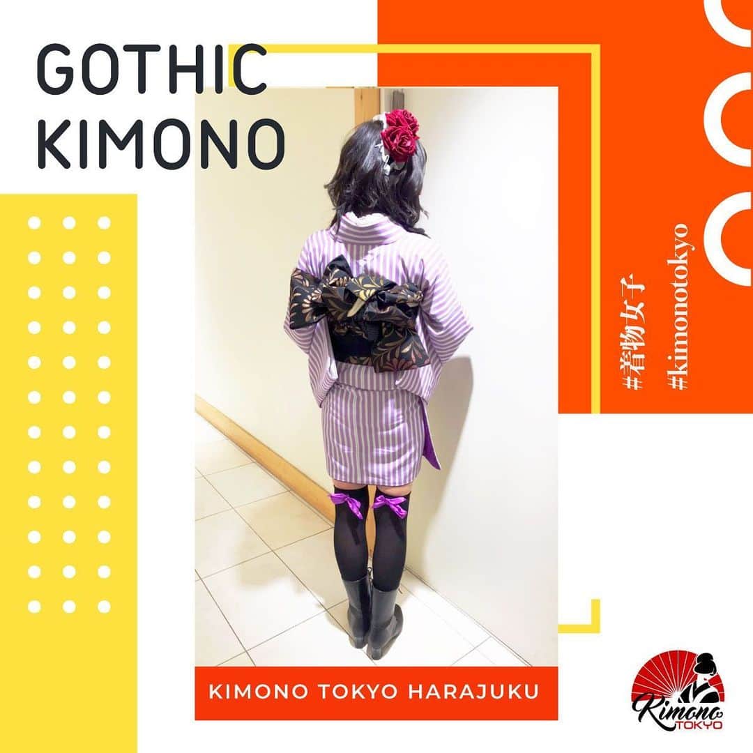 Kimono Tokyoさんのインスタグラム写真 - (Kimono TokyoInstagram)「Kimono Tokyoのゴシックkimono planです。﻿ こちらのお客様はご自身で写真を撮る目的でご来店いただきました🥰。﻿ 他のお店ではない原宿ならではの着物の着こなしです。﻿ 着物は伝統的でいろいろなルールがありますが、肩を破ったこんなスタイルもできてしまう懐の深さが魅力です💖💖💖﻿ ﻿ 是非お試しを！！！﻿ ﻿ ﻿ 🌟🌟Instagram follower special coupon!!🌟🌟﻿ ﻿ Kimono TokyoからInstagram Followerの方にスペシャルクーポンプレゼント！！﻿ Instagramからご予約いただけたお客様には、﻿ Specialヘアセット¥2000♥️﻿ にお使いいただける¥500クーポン差し上げます！（※ヘアープランにのみ有効です。）﻿ ご予約時のコメント欄に「ヘア￥500クーポン」とご記入いただき、お会計時にインスタのフォローページをご提示ください。﻿ ﻿ We offer 500yen hair coupon to our Instagram followers.﻿ You can use this coupon for the special hair set plan. ﻿ When you reserve for Kimono Tokyo, please comment ”Hair set 500yen coupon”, and please show your Instagram follow page when you pay at the shop.﻿ This is only available for only the hair set plan.﻿ ﻿ ﻿ 詳しくはプロフィールをご覧ください👘🗼﻿ @kimonotokyo﻿ ﻿ ﻿ 可愛いヘアスタイルで着物を楽しんでくださいね！！﻿ ﻿ 着物が着たくなったらぜひKimomo Tokyoで🥰👍﻿ ﻿ ﻿ 安くてかわいい💓着物のレンタルショップ👘 ﻿ 原宿竹下口徒歩30秒👣﻿ ﻿ If you have any questions, please contact  us via Instagram.﻿ ﻿ ﻿ ご予約お問い合わせはプロフィールのURLから👘🗼﻿ Follow me 👇 👇👇﻿ @kimonotokyo﻿ ﻿ お気軽にお問い合わせください📱﻿ 📞03-6804-1762 ﻿ www.kimonotokyo.jp﻿ ﻿ ﻿ ﻿ #着物女子﻿ #訪問着﻿ #訪問着レンタル﻿ #訪問着着付け﻿ #着物で結婚式﻿ #訪問着ヘア﻿ #着物ヘアセット﻿ #入学式ママコーデ﻿ #入園式コーデ﻿ #入学式着物﻿ #ママ着物﻿ #kimonorental﻿ #kimonotokyo﻿ #卒業式袴﻿ #明治神宮」3月30日 21時15分 - kimonotokyo