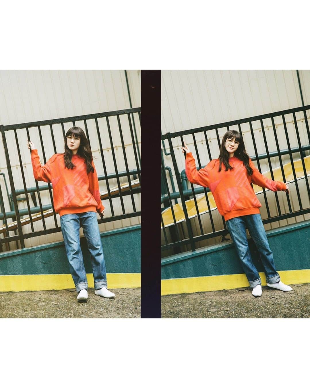 Zoff Officialのインスタグラム：「Zoff UV CLEAR SUNGLASSES / ZP202G01_72E1 Model @____aino  真ん丸でかわいらしい印象のラウンドシェイプはレトロでキュートな雰囲気に。  #Zoff #ZoffUV ##zoffuvクリアサングラス  #zoffuvclearsunglasses  #eyewearstyle #メガネ #ゾフ女子 #eyewear #glasses #instafashion #アイウェア #コーデ #ファッション #今日のファッション #メガネ女子 #メガネコーデ #紫外線対策 #紫外線 #紫外線対策グッズ #streetsnap #tokyosnap  #春コーデ #春服 #春カラー #春コーディネート #harajuku」