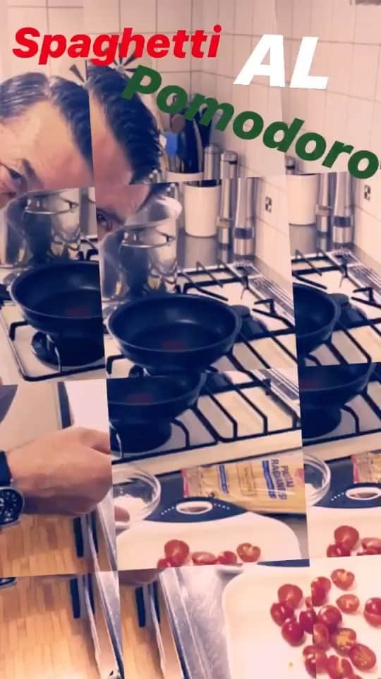 パンツェッタ・ジローラモのインスタグラム：「Pomodorini 15 1/2 spicchio d’aglio Olio d’oliva  #Thankyou #try #to #cook #ciao」